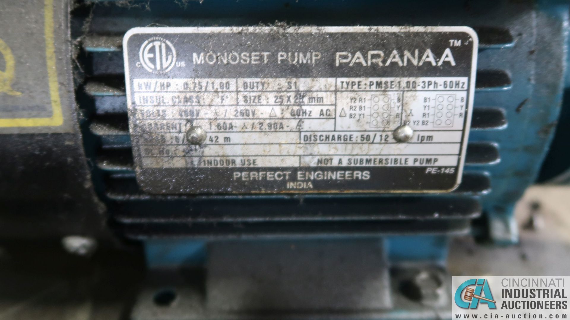 CHIP BLASTER MODEL JV-40 HIGH PRESSURE / HIGH VOLUME COOLANT SYSTEM; S/N D721 - Image 7 of 9