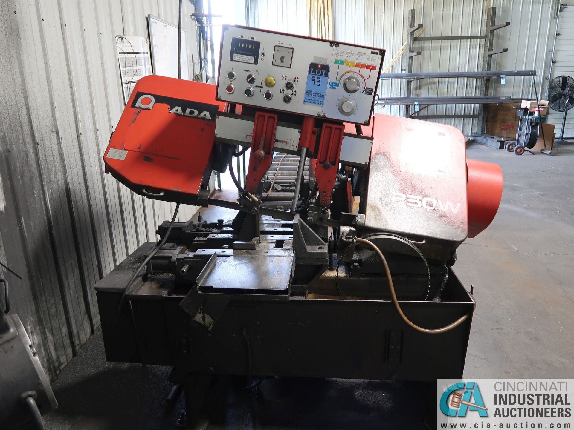 10" X 12" AMADA MODEL HA-250-W HORIZONTAL BAND SAW; S/N 25050118, NEW 1990, AUTO BAR FEED - Image 2 of 13