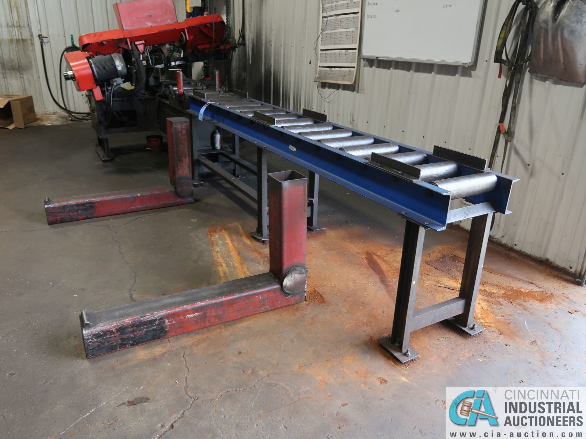 13" WIDE X 10' LONG HEAVY DUTY ROLLER CONVEYOR - Image 4 of 5