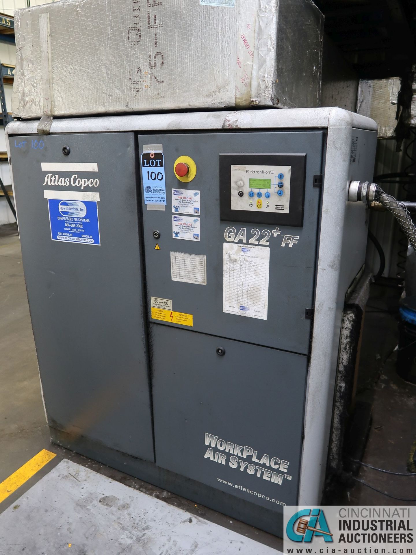 30 HP ATLAS COPCO MODEL GA22+FF AIR COMPRESSOR; S/N API301900 (NEW 2007) - Image 3 of 5