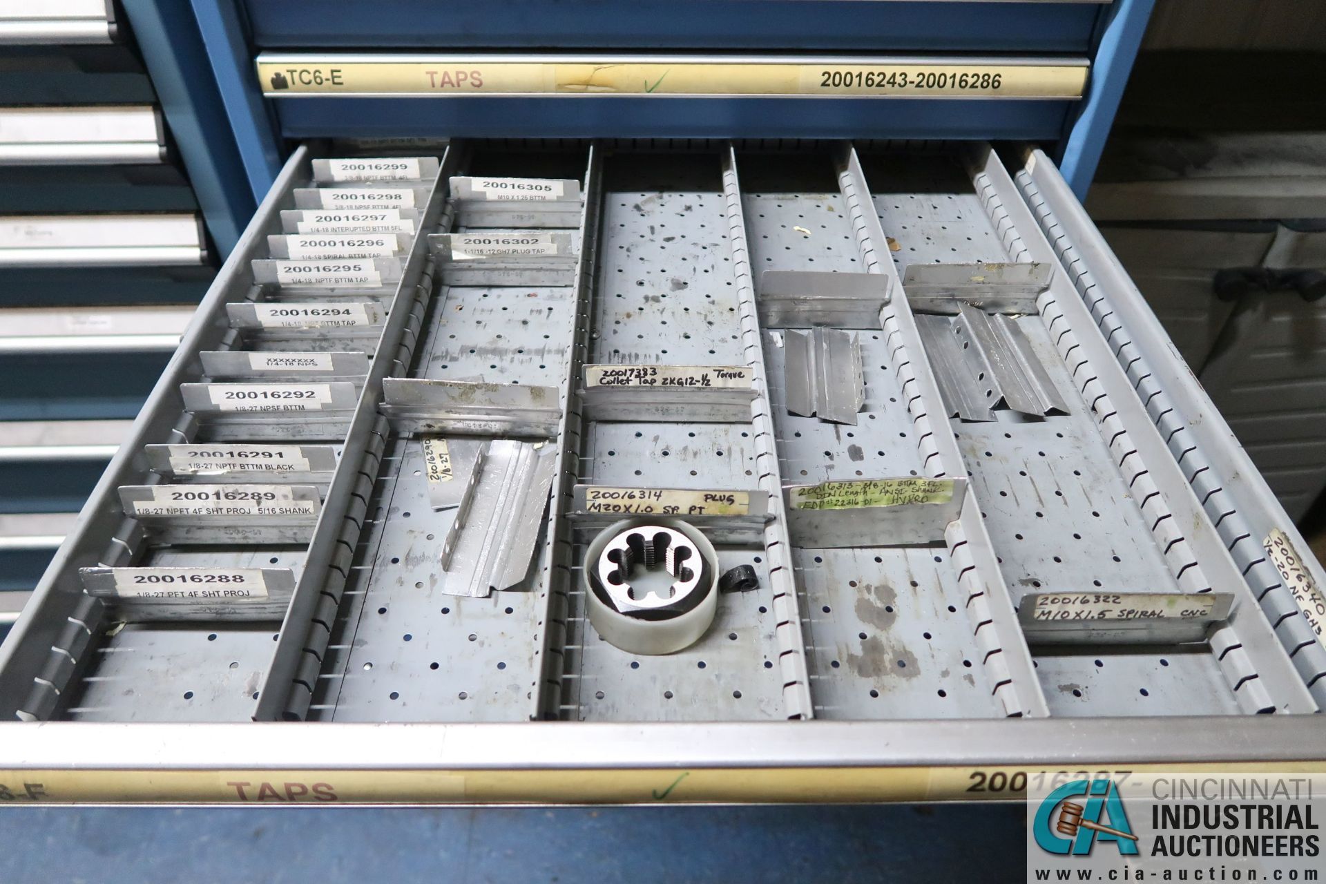 14-DRAWER ROUSSEAU TOOLING CABINET AND CONTENTS WITH CHAMFER TOOLING, HARDWARE PLUGS, AND REPAIR - Image 6 of 13