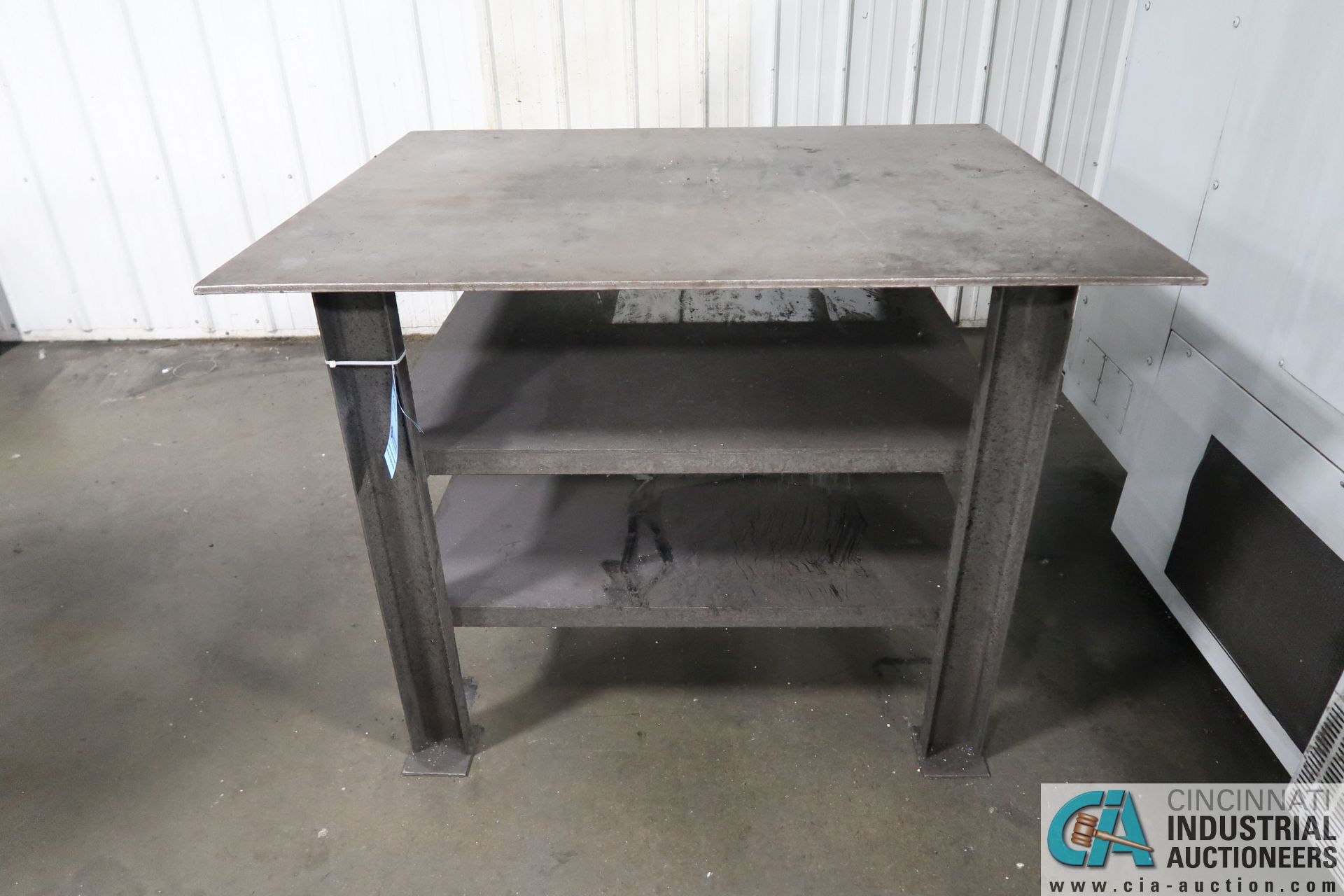 40" X 50" X 37" HIGH X 1/2" THICK STEEL TOP PLATE HEAVY DUTY WELDED STEEL TABLE