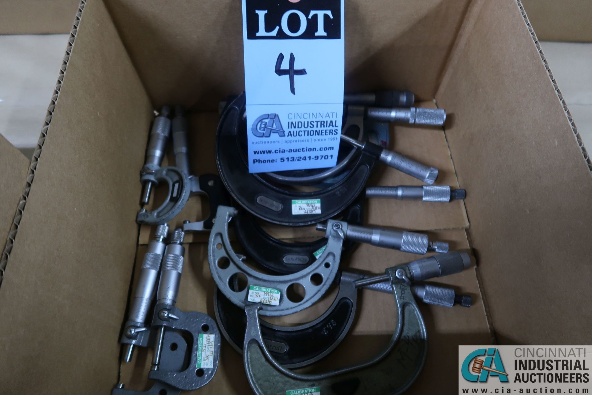 MISCELLANEOUS SIZE MICROMETERS FROM 4" - 1"