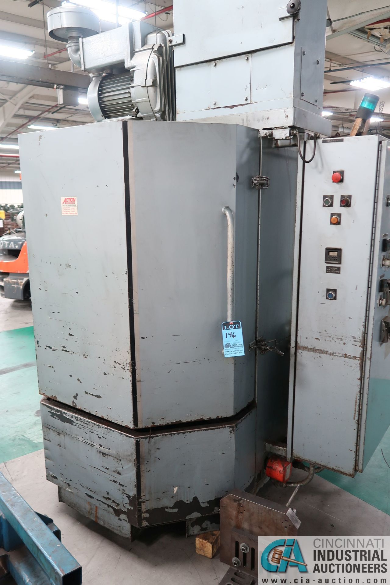 **BETTER ENGINEERING MODEL M-300ZX ROTARY PARTS WASHER; S/N 12217, WITH AIRFLOW SYSTEMS,