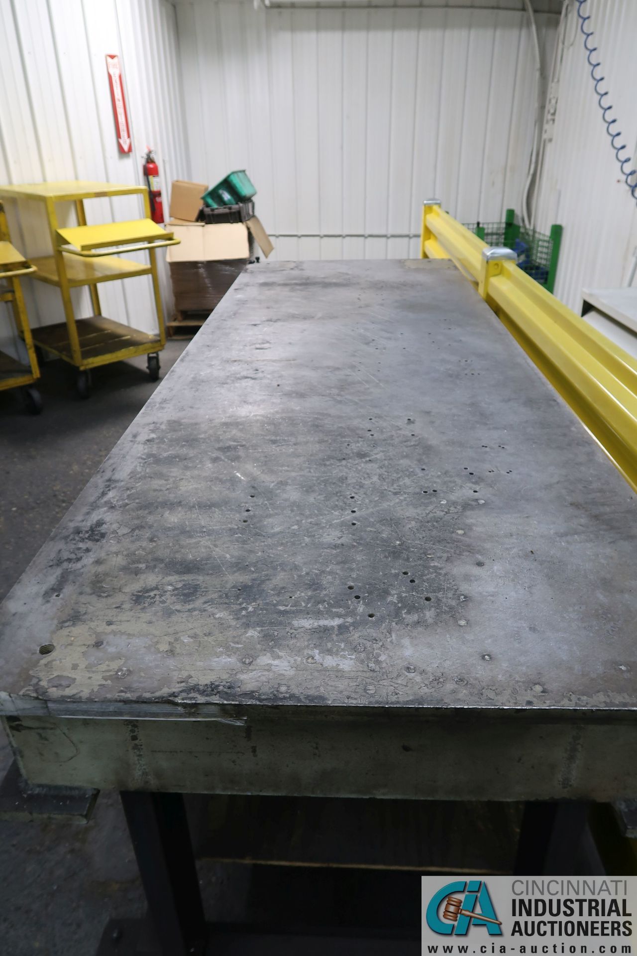 36" X 102" X 37-1/2" HIGH X 1" THICK STEEL TOP PLATE SUPREME DUTY WELDED PORTABLE STEEL TABLE - Image 3 of 3