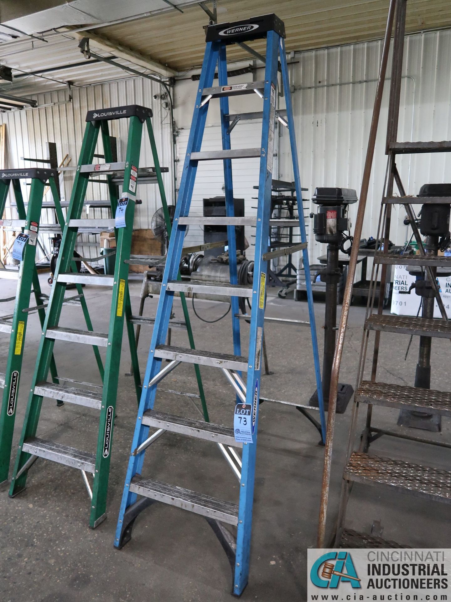 8' WERNER FIBERGLASS STEP LADDER