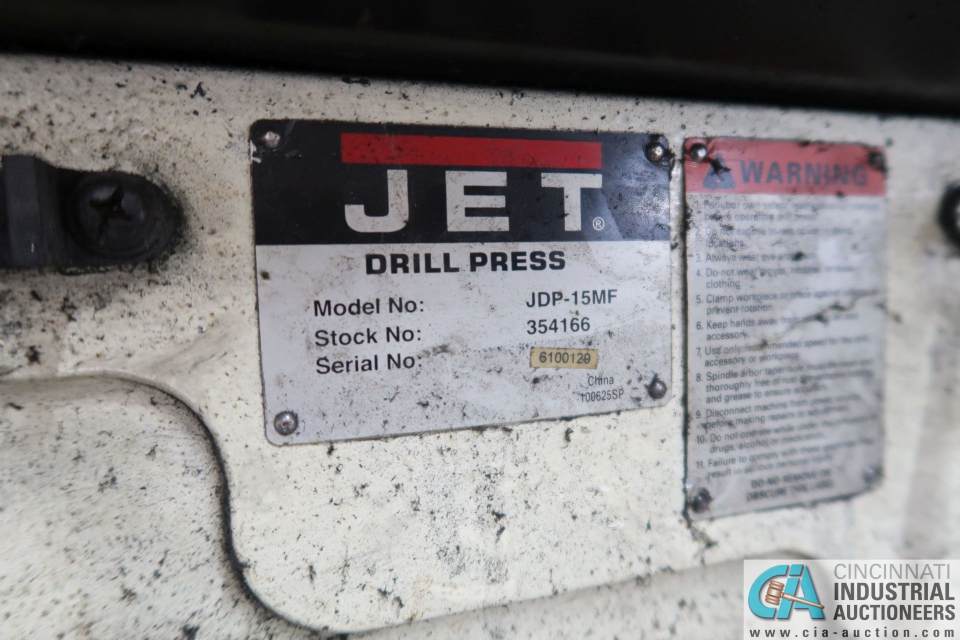 15" JET MODEL JDP-15MF FLOOR DRILL - Image 3 of 3