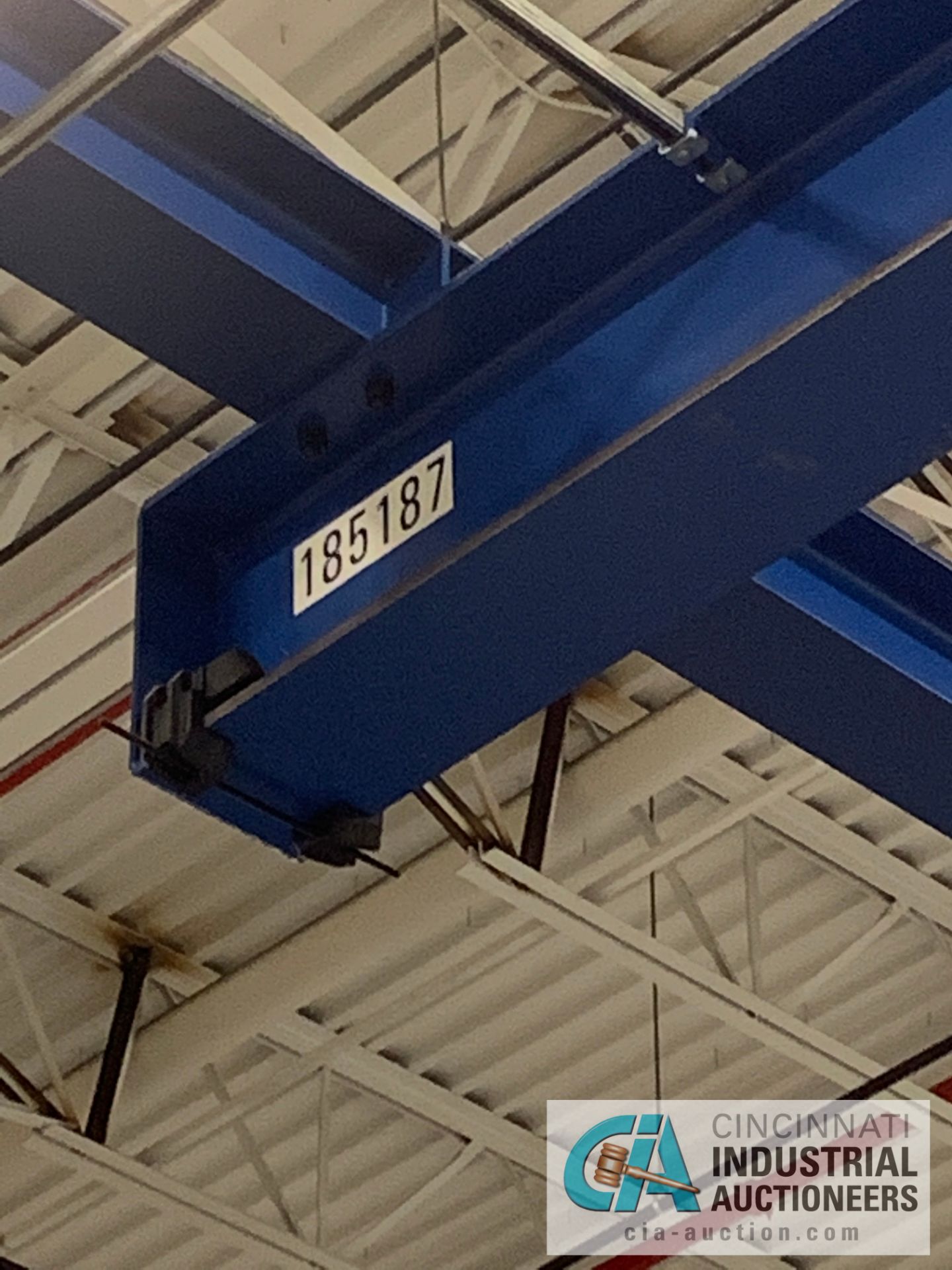 3 TON EMH MONORAIL GANTRY HOIST WITH ELECTRIC CABLE HOIST, 14' WIDE X 33'8" LONG X 19,6" HIGH - Image 5 of 7