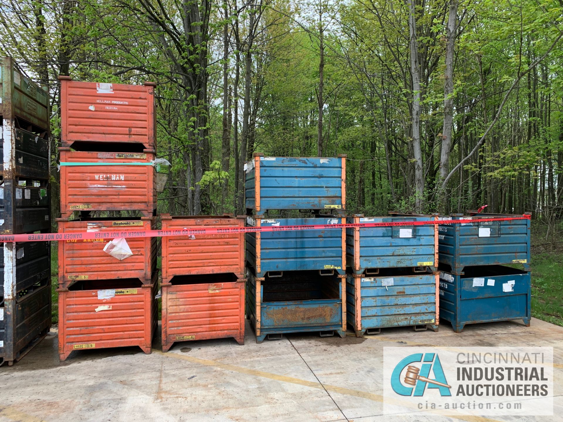 ((LOT) ASSORTED STEEL BINS: (9) 48” X 45” X 26"H; (7) 42” X 36” X 28”H; (21) 36” X 32” X 24”H; - Image 5 of 5