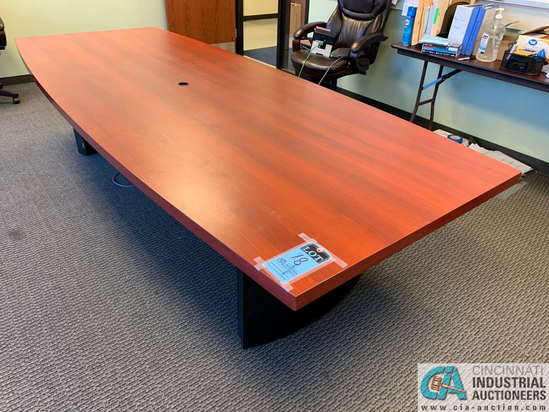 10' X 4' EXECUTIVE CONFERENCE TABLE (NO CHAIRS) (5400 OAKLEY INDUSTRIAL BLVD., FAIRBURN, GA 30213)