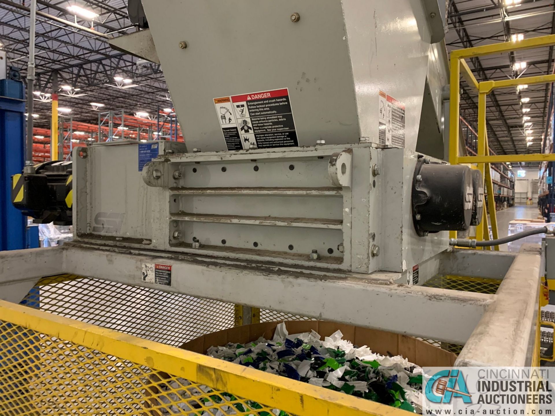 SSI MODEL M55(25) DUAL-SHEAR SHREDDER; S/N S2083, NEW CUTTER SET-2019, 2,585 HOURS, 25-HP BALDOR - Image 8 of 16