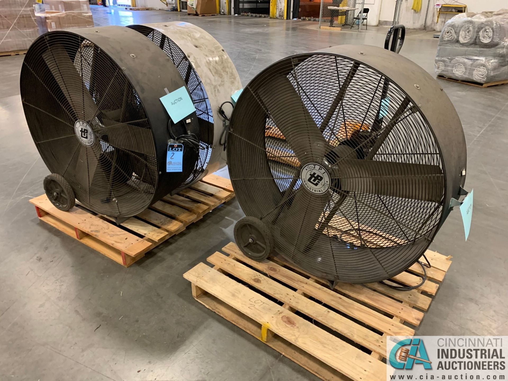 42" TPI PB 42-D PORTABLE DRUM FANS (5400 OAKLEY INDUSTRIAL BLVD., FAIRBURN, GA 30213)