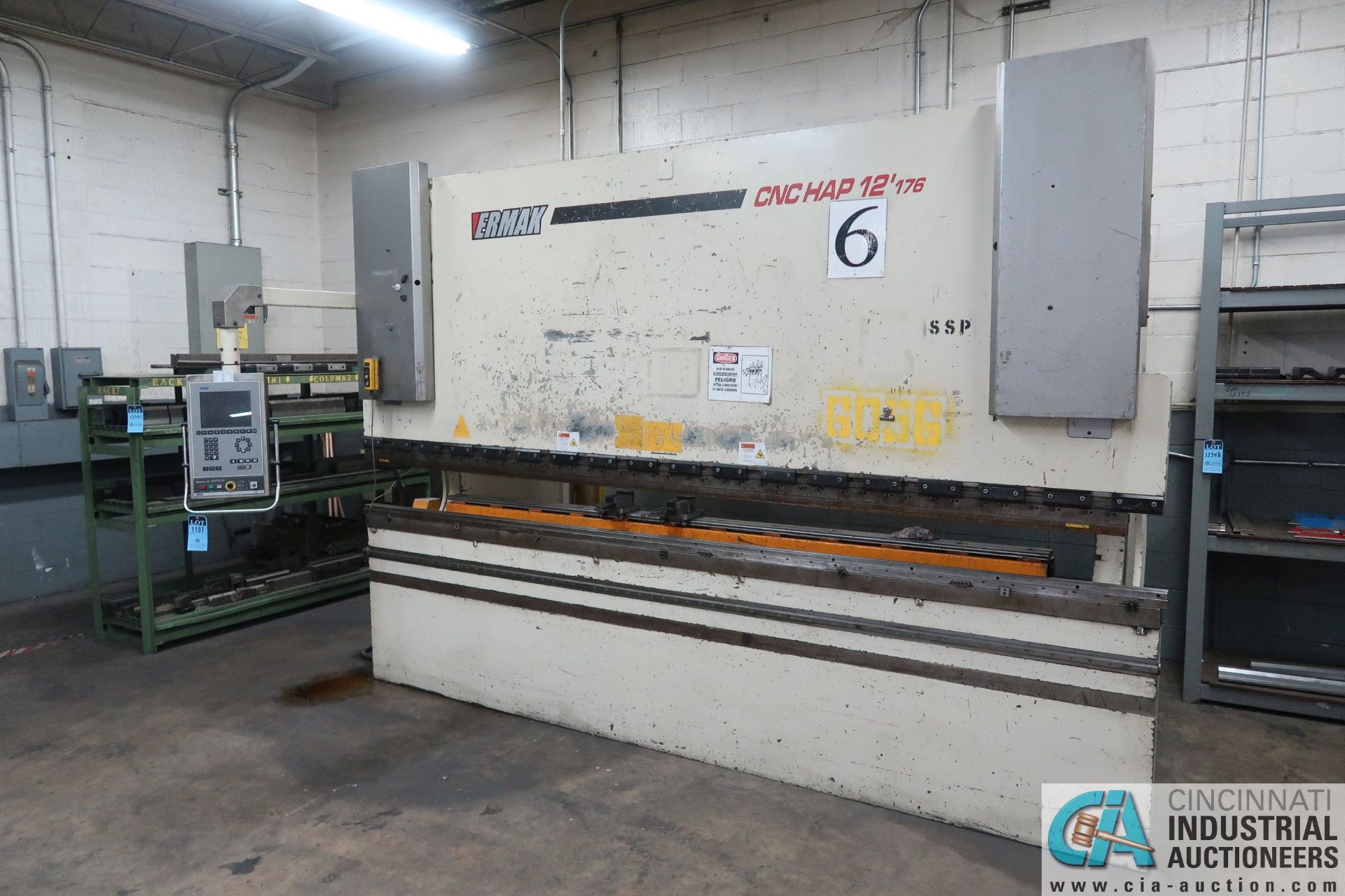 176 TON X 12' ERMAK CNCHAP12X176 CNC HYDRAULIC PRESS BRAKE; S/N SN20050490, BACK GAGE