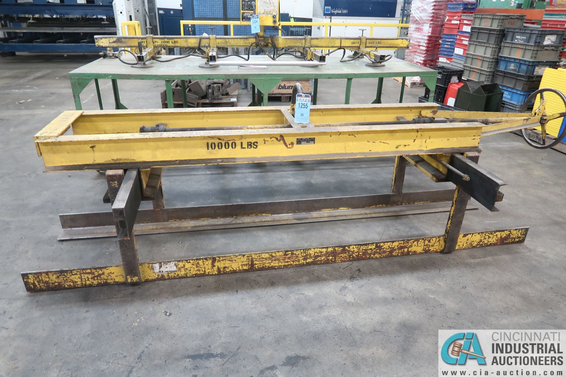 5 TON X 120" MANSAUER MANUAL STANDARD CRANE TYPE PALLET MOVER; S/N 30-286