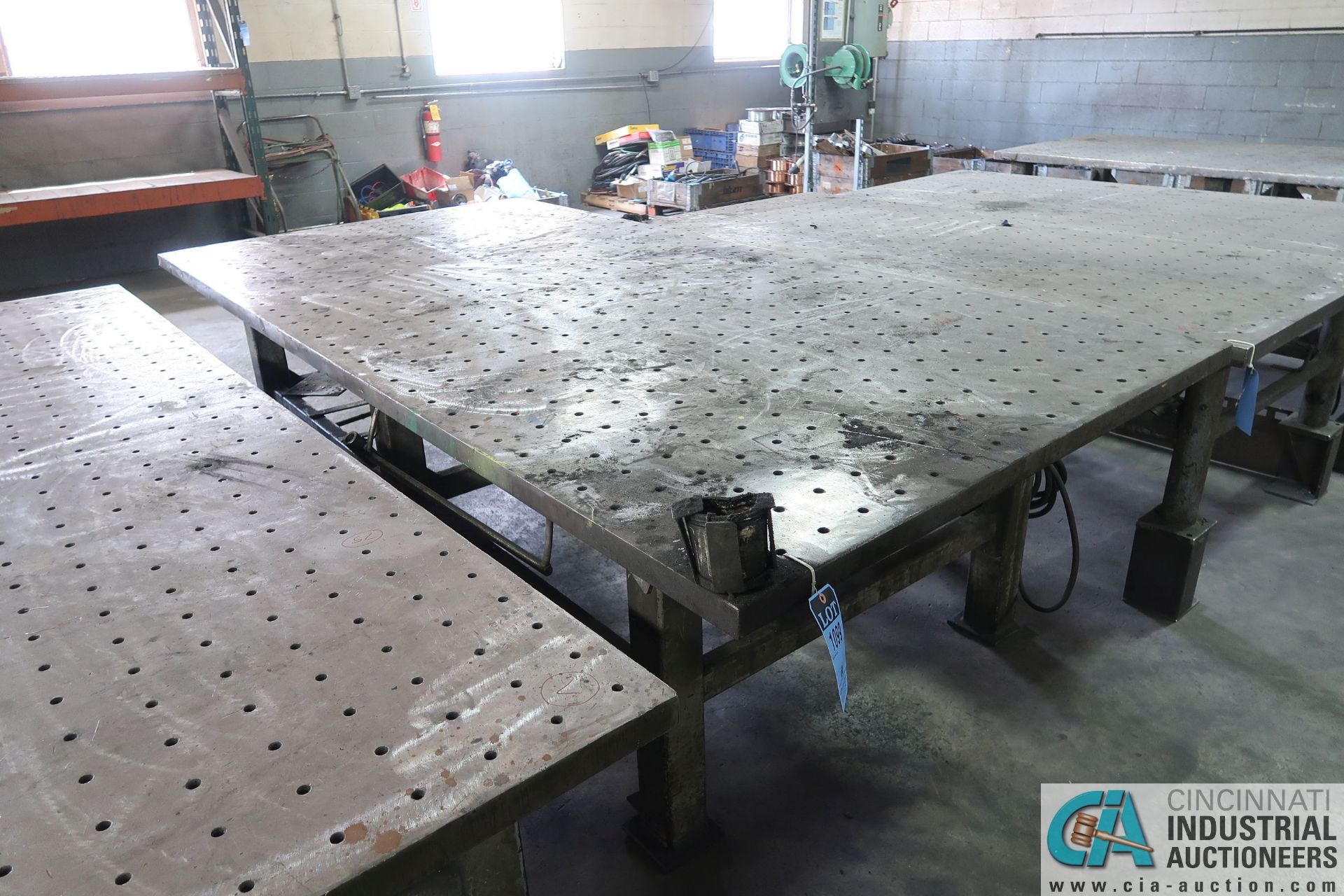 120" X 60" X 2" HEAVY DUTY STEEL WELDING TABLE, Drilled and Tapped, Holes on 3.5" X 3.5" Centers