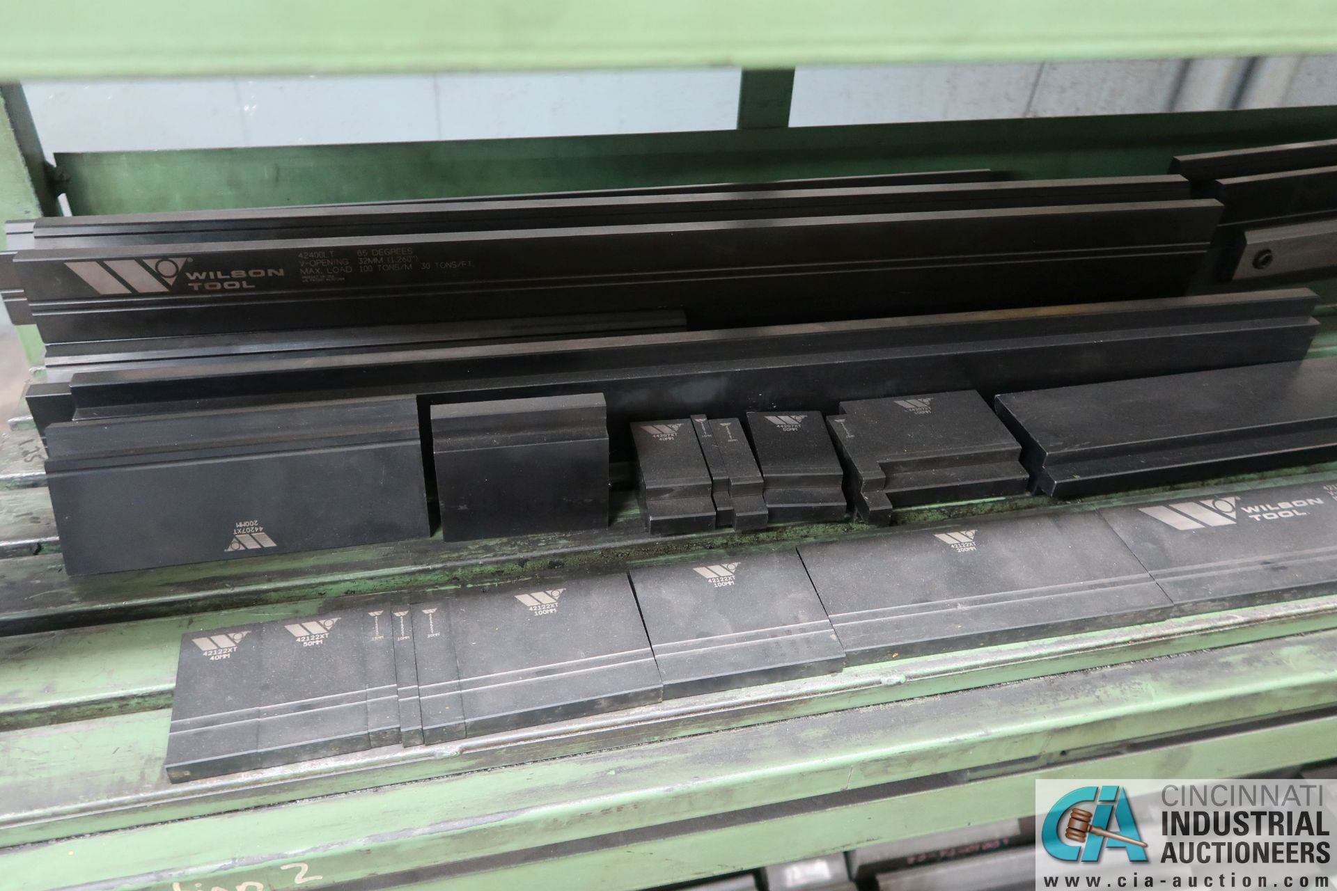 (LOT) (155) PRESS BRAKE DIES, PUNHCES AND FIXTURE3S WITH RACK - Image 8 of 14