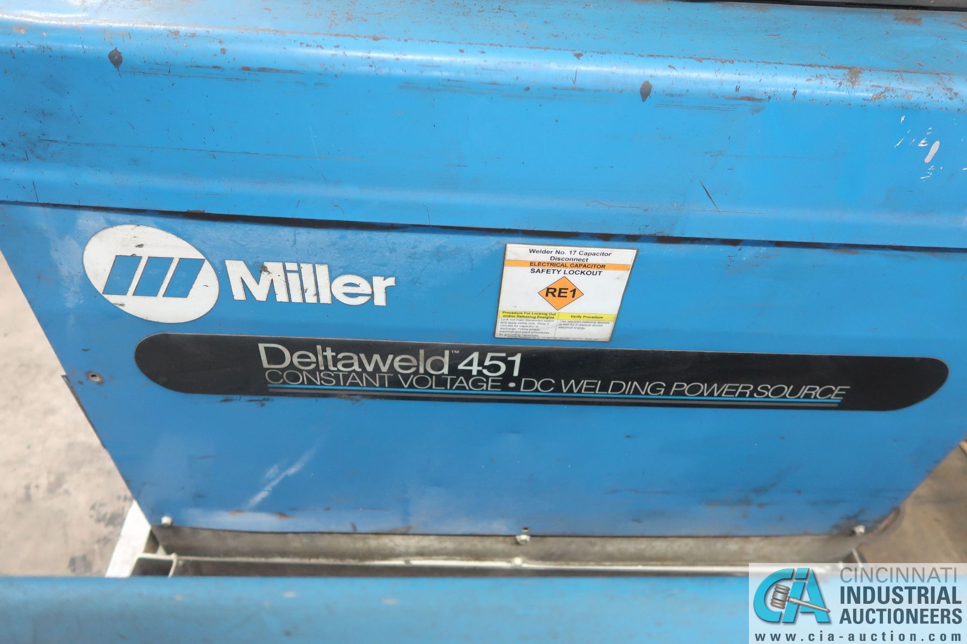 450 AMP MILLER DELTAWELD 451 WELDER; S/N JJ507216 - Image 8 of 8