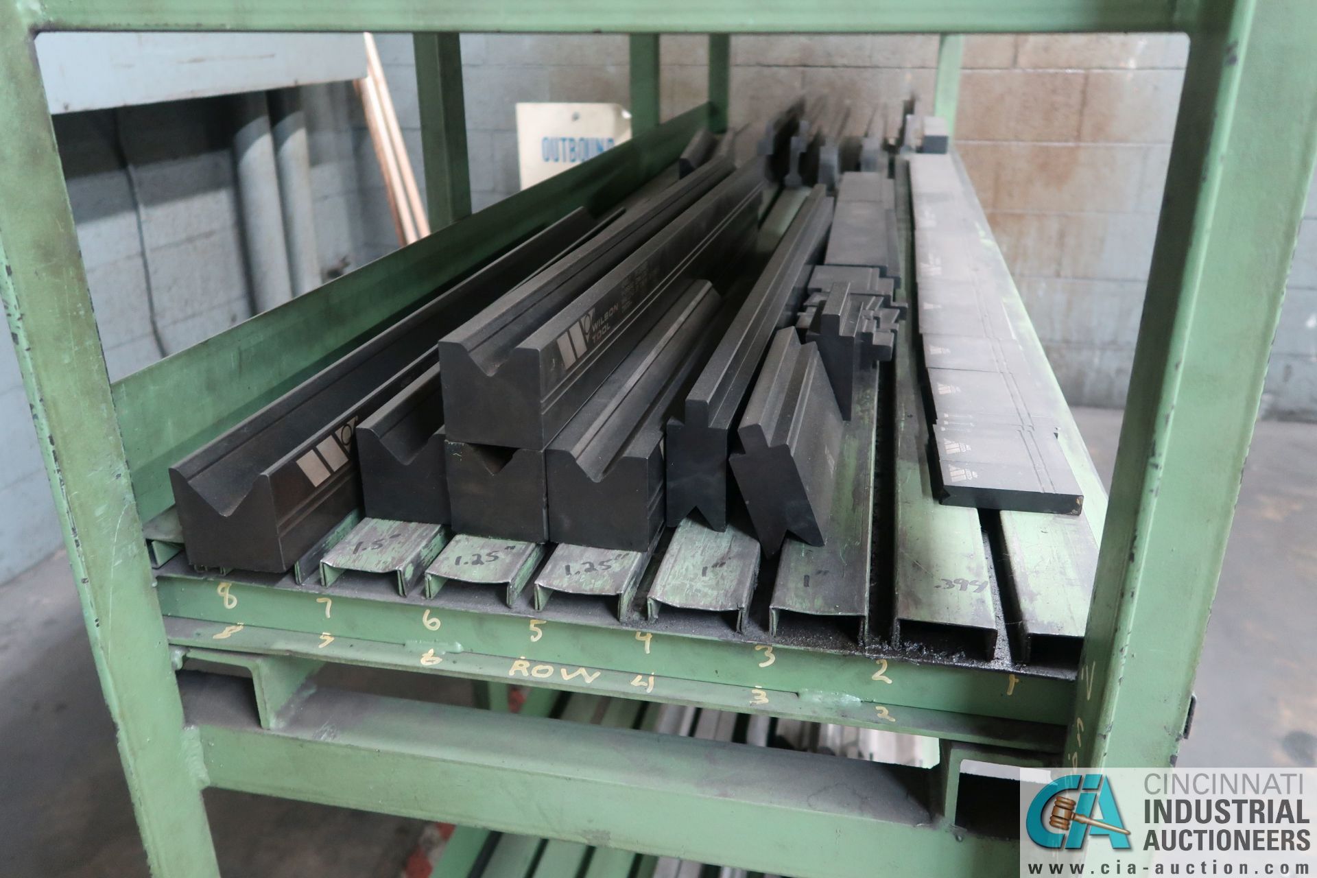 (LOT) (155) PRESS BRAKE DIES, PUNHCES AND FIXTURE3S WITH RACK - Image 7 of 14
