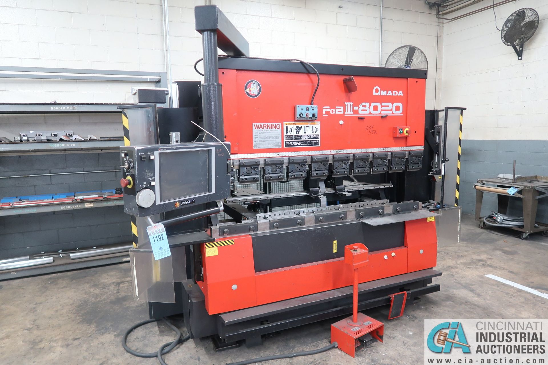 88 TON X 78" AMADA FBD-8020NT CNC PRESS BRAKE; S/N 80203133, BACK GAGE (2007) - Image 2 of 12