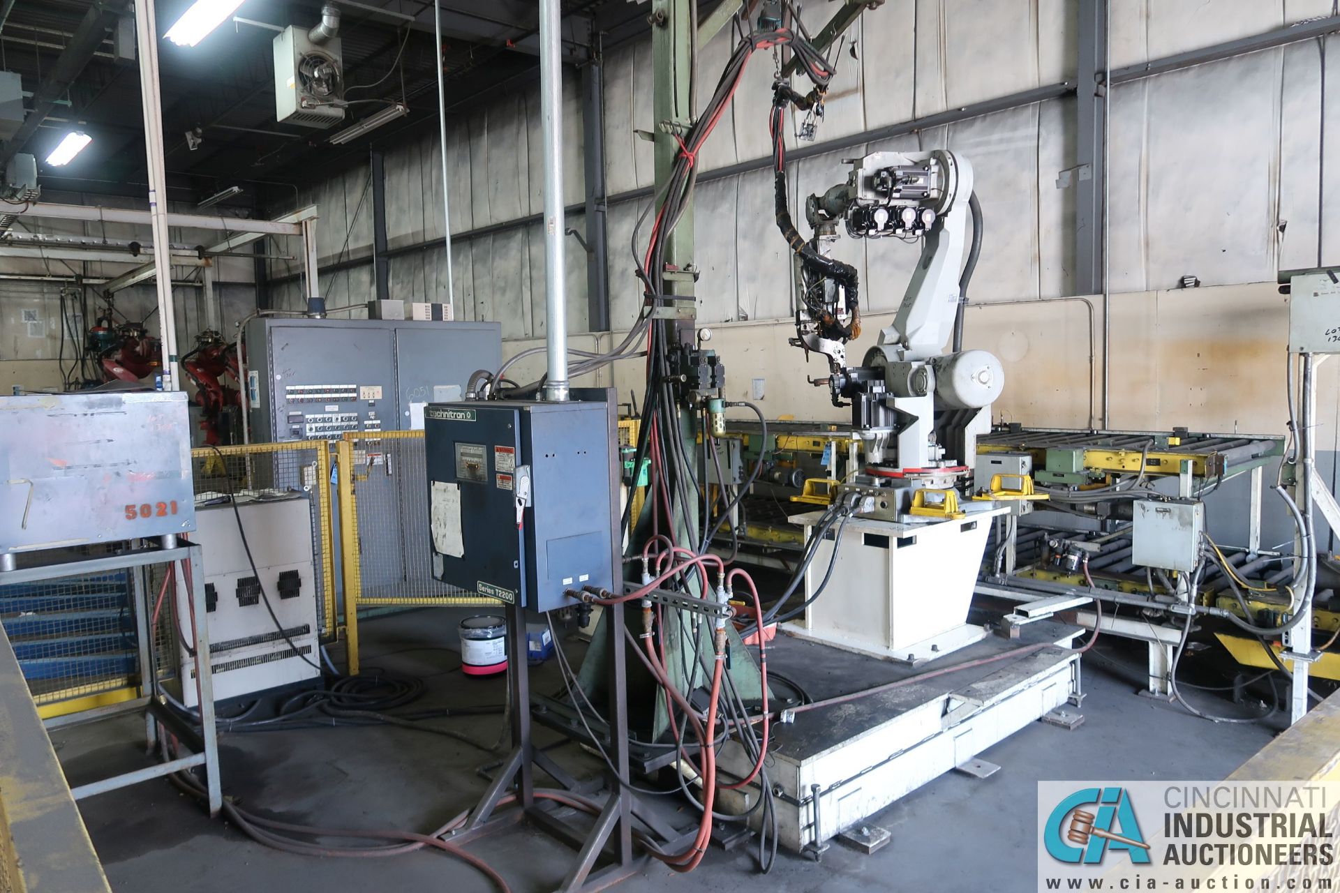 MOTOMAN MODEL YR-UP-165-A05 ROBOTIC SPOT WELDER; S/N SIM486-1-3 YASNAC XRC2001 CONTROL, PENDANT, 48" - Image 2 of 24