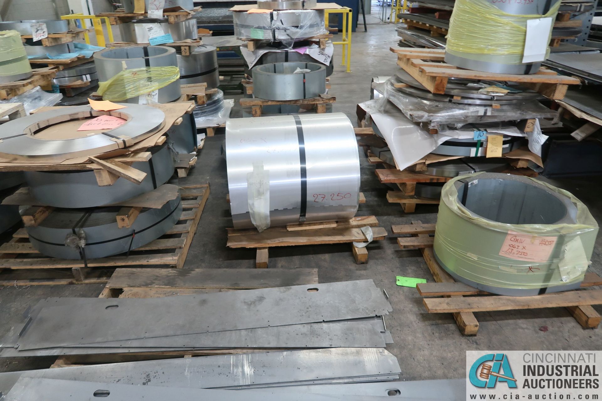 (LOT) VARIOUS SIZE AND GAGE ROLLED STEEL STOCK APPROX. 42,212 LB. (SEE WEBSITE FOR SPECS) - Image 2 of 6