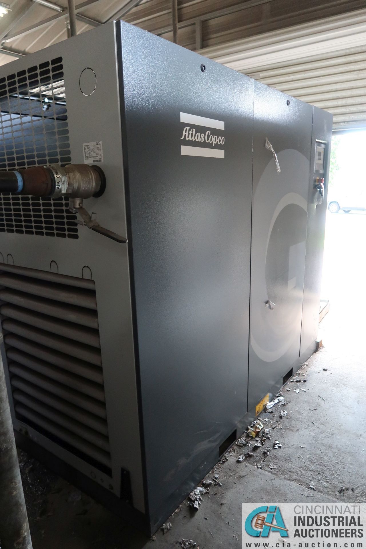 100 HP ATLAS COPCO MODEL GA75 AIR COMPRESSOR; S/N AP1628111, 132 PSI (NEW 2018) NEVER PUT IN - Image 3 of 4