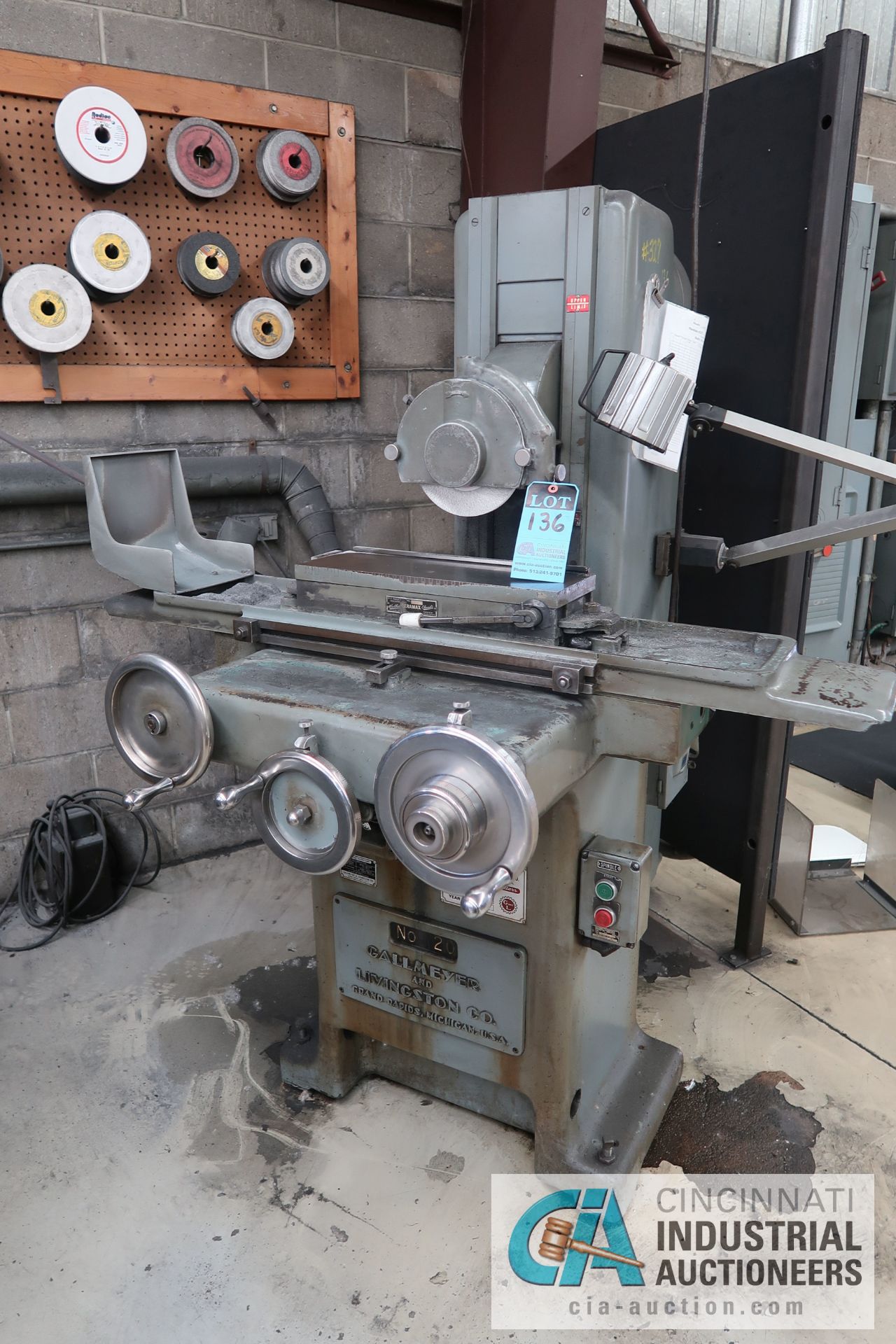 6" X 18" GALLMEYER AND LIVINGSTON MODEL 20 HAND FEED SURFACE GRINDER; S/N S-20159 *NEW 1965*