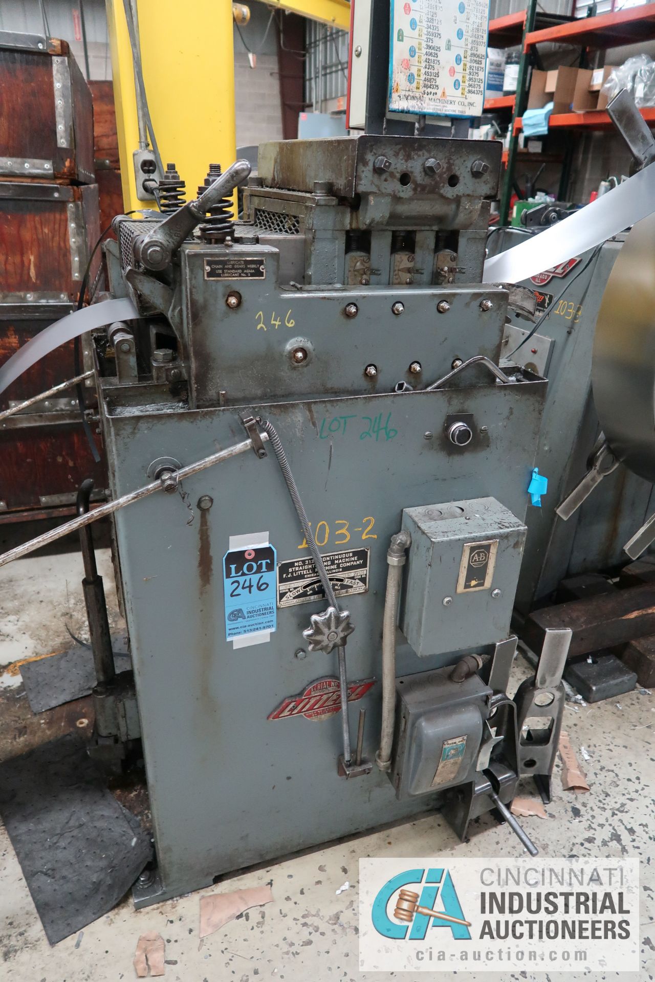 12" LITTELL MODEL 312-7PDL CONTINUOUS STRAIGHTENING MACHINE; S/N 79663-72-4, CAPACITY .050" X 12"