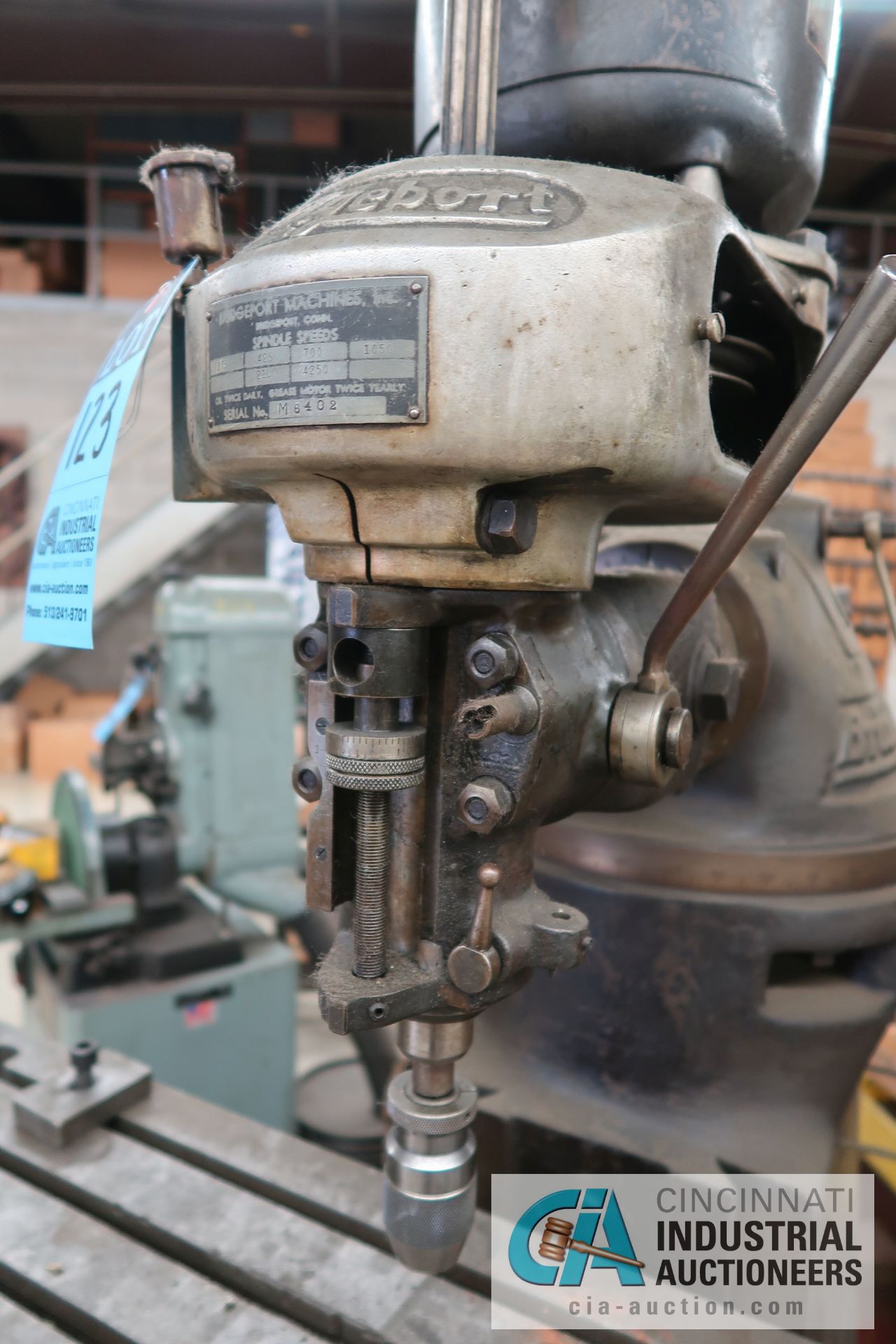 1/2 HP BRIDGEPORT VERTICAL MILLING MACHINE; S/N 3871 - Image 3 of 7