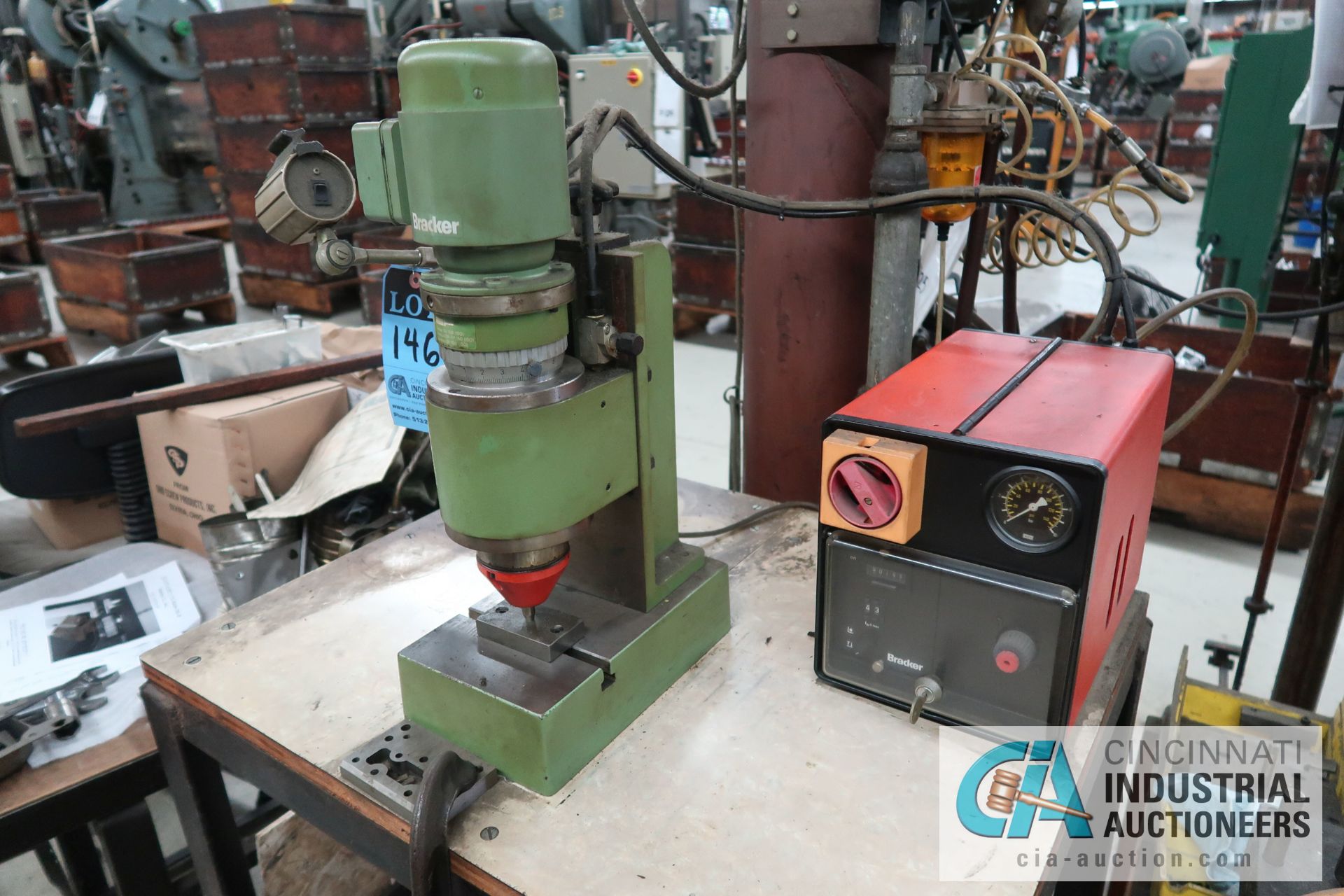 BRACKER MODEL RN-080 ORBITAL RIVETING MACHINE; S/N 65887