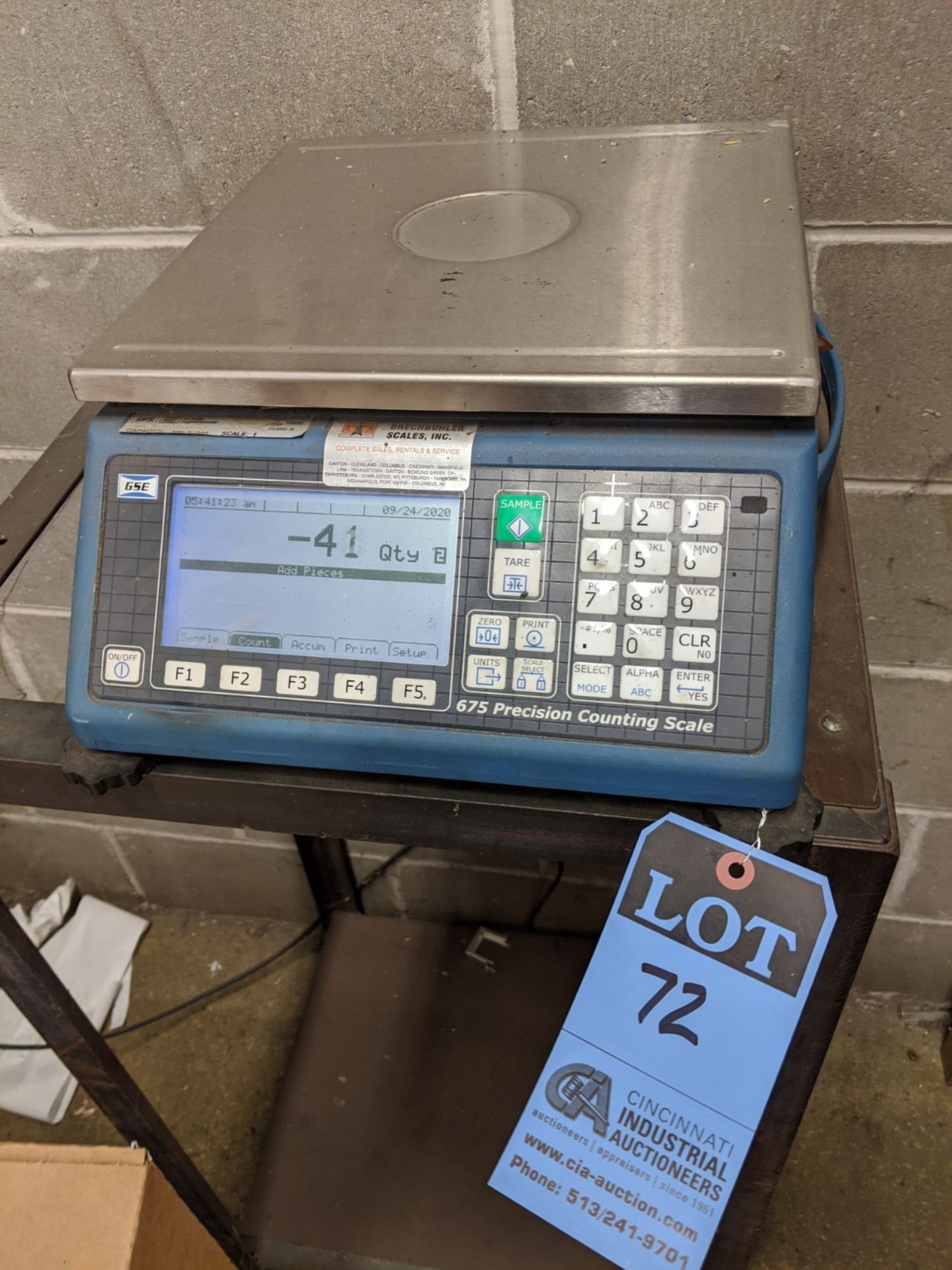 GSE DIGITAL COUNTING SCALE WITH 20"X20" PLATFORM - Image 3 of 3