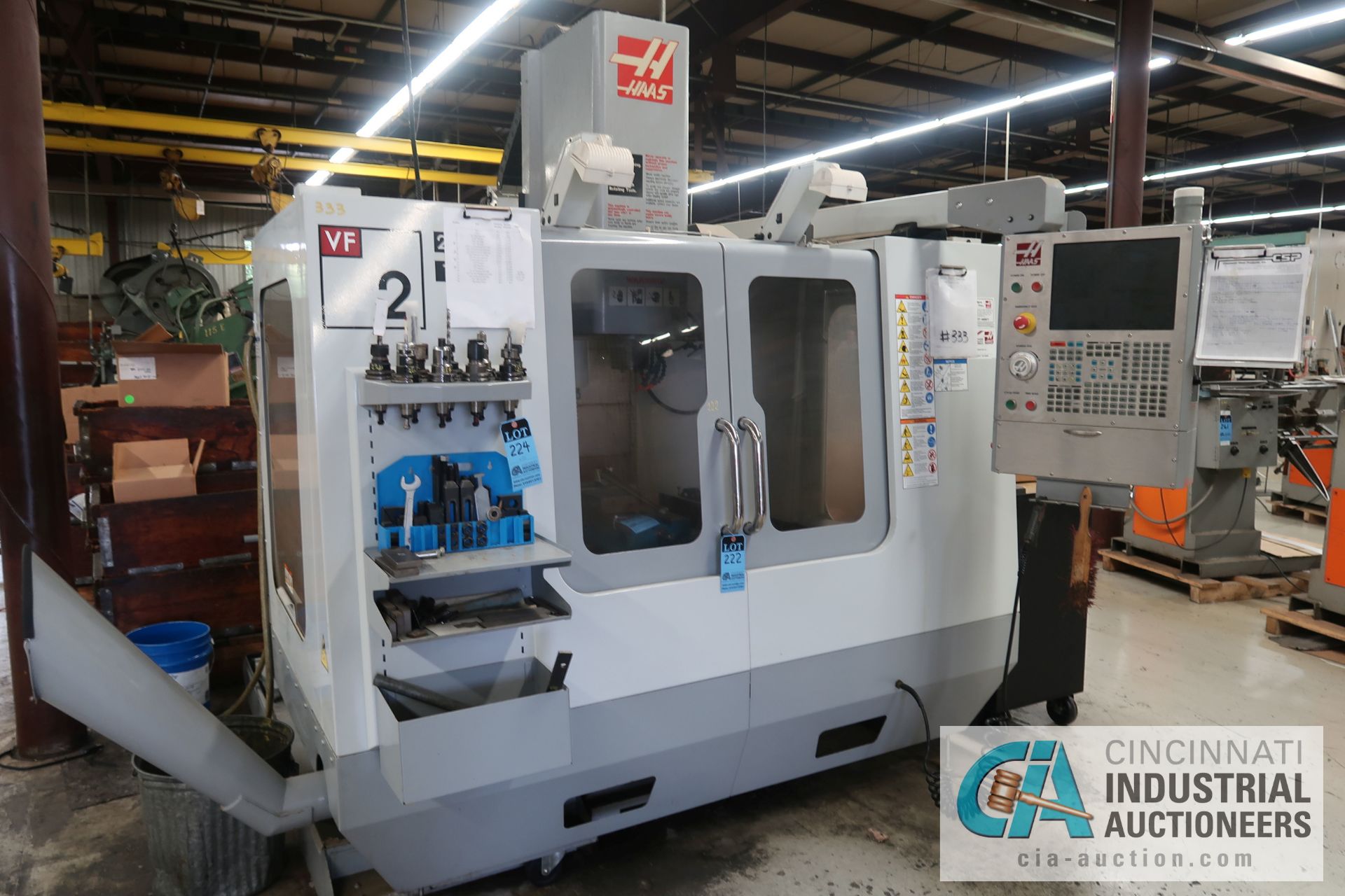 HAAS MODEL VF2B CNC VERTICAL MACHINING CENTER; Only 146 Cutting hours showing see last photo