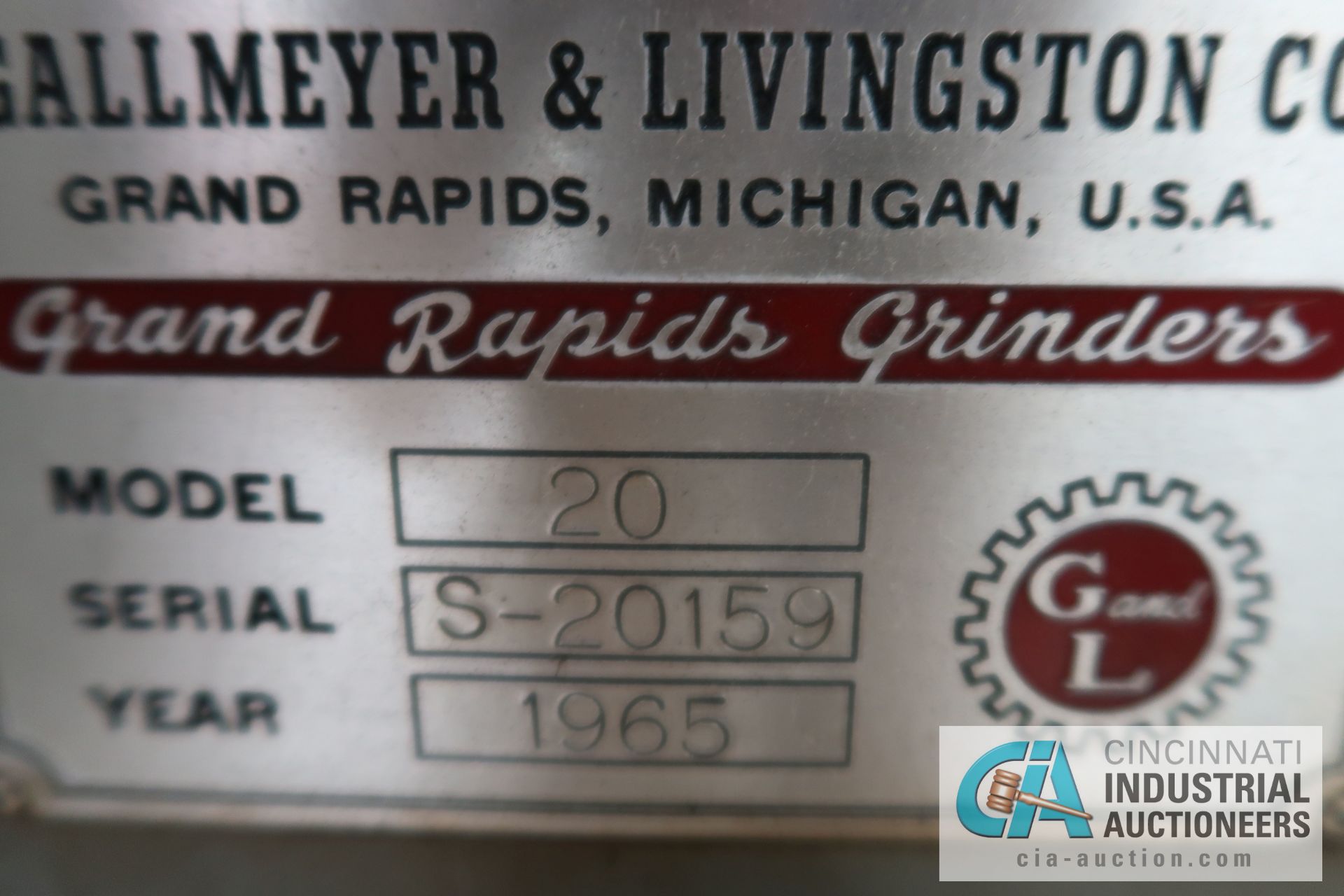 6" X 18" GALLMEYER AND LIVINGSTON MODEL 20 HAND FEED SURFACE GRINDER; S/N S-20159 *NEW 1965* - Image 7 of 7