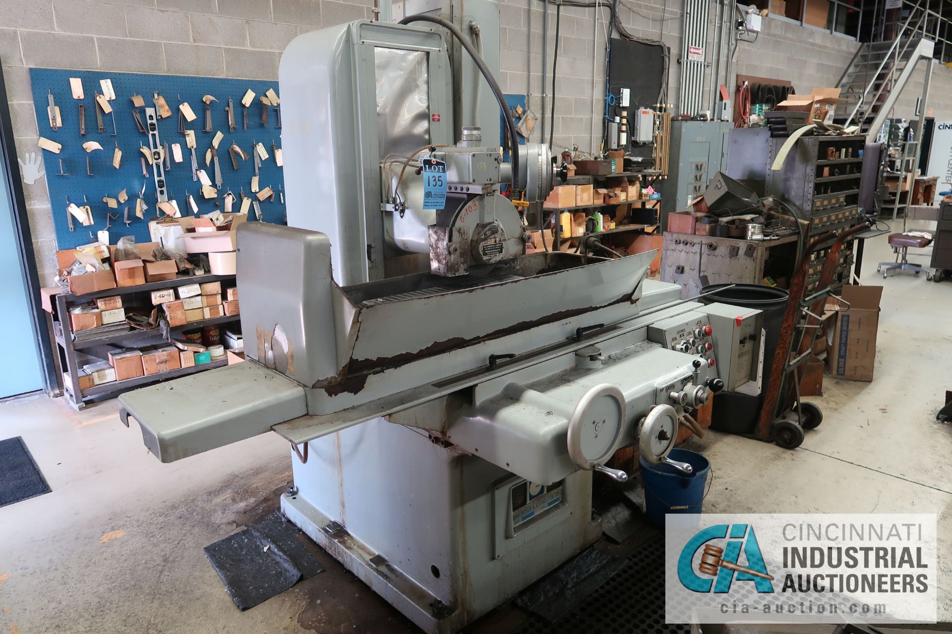 12" X 24" GALLMEYER AND LIVINGSTON MODEL 373 HYDRAULIC SURFACE GRINDER; S/N 373-404, 12" X 24"