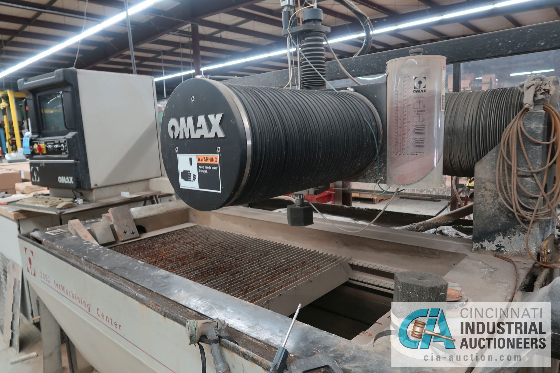 26" X 52" OMAX MODEL 2652 WATERJET CUTTING MACHINE; S/N A511714, 50,000 PSI PUMP UNIT, 36" X 63" - Image 8 of 8