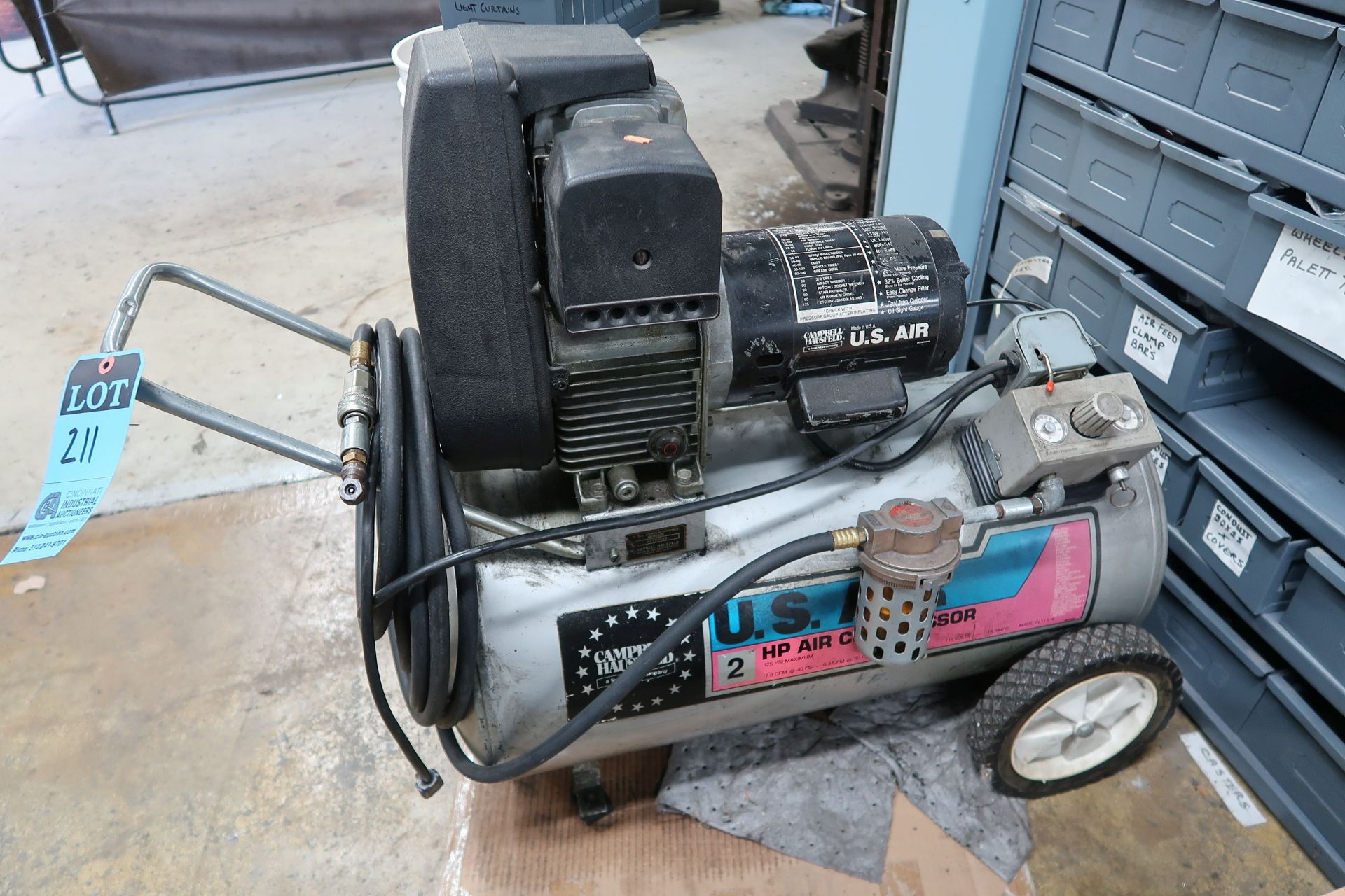 2-HP CAMPBELL HAUSFELD PORTABLE AIR COMPRESSOR