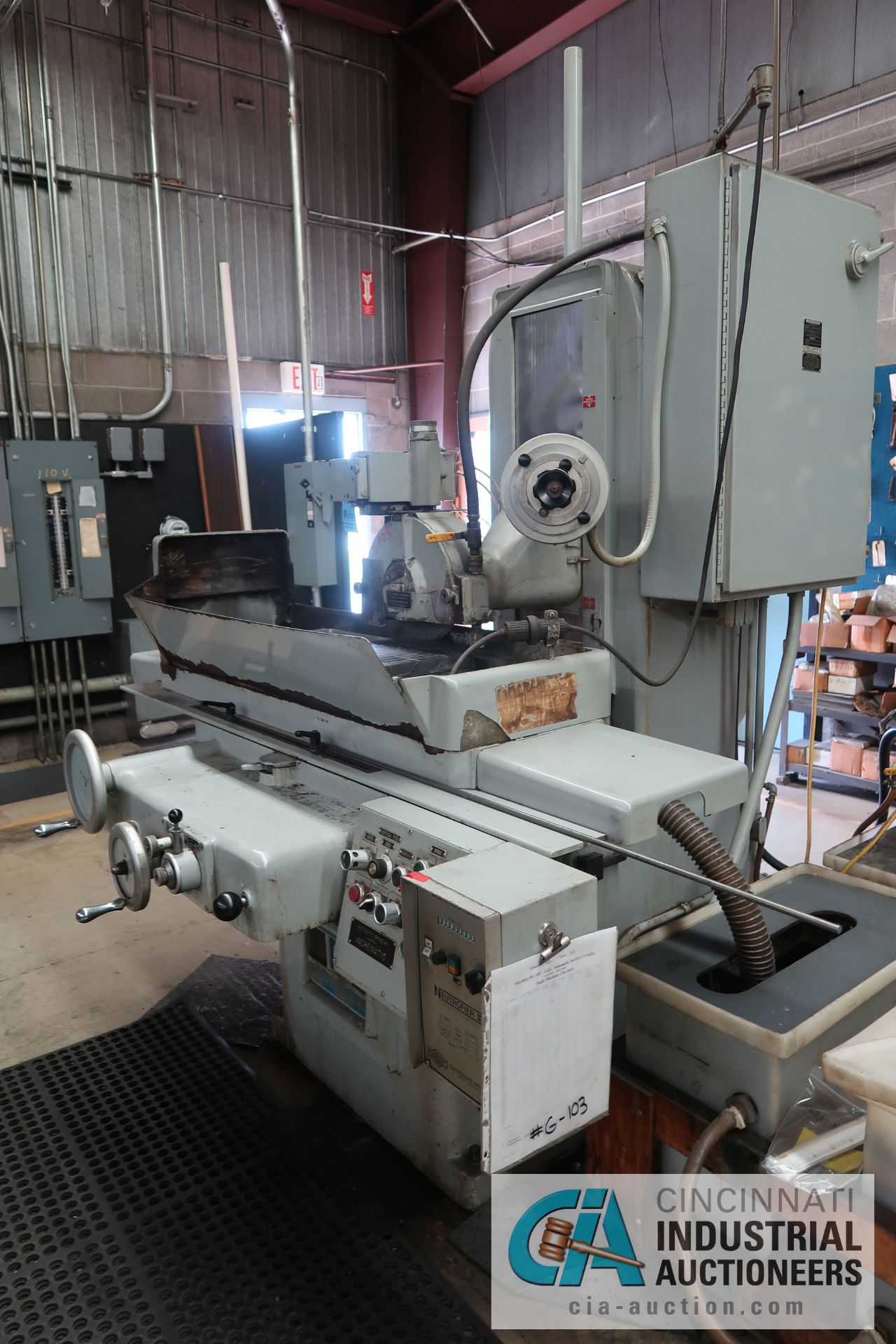 12" X 24" GALLMEYER AND LIVINGSTON MODEL 373 HYDRAULIC SURFACE GRINDER; S/N 373-404, 12" X 24" - Image 13 of 15