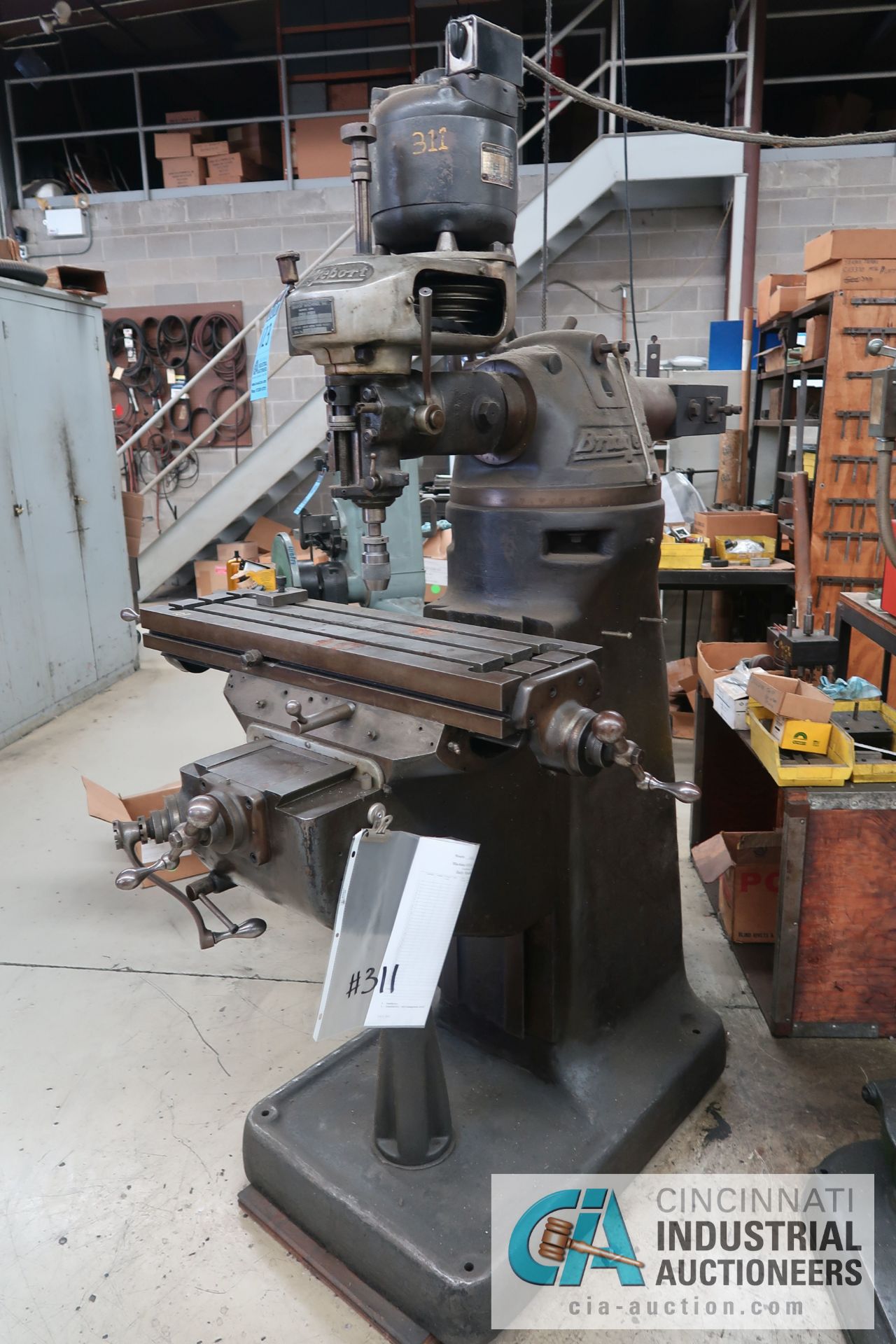 1/2 HP BRIDGEPORT VERTICAL MILLING MACHINE; S/N 3871 - Image 2 of 7