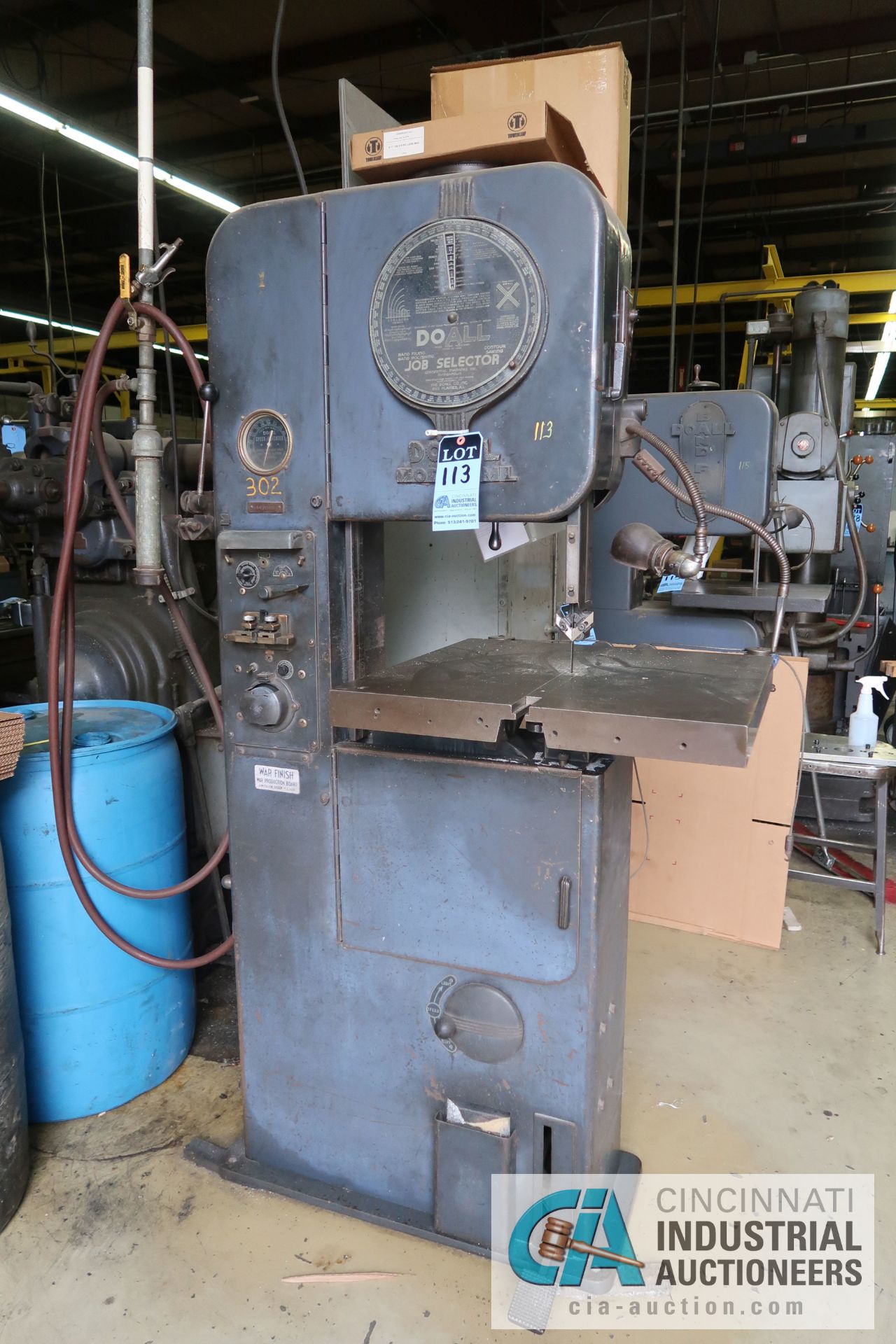 16" DOALL MODEL ML VERTICAL BAND SAW; S/N N/A, WITH BLADE WELDER