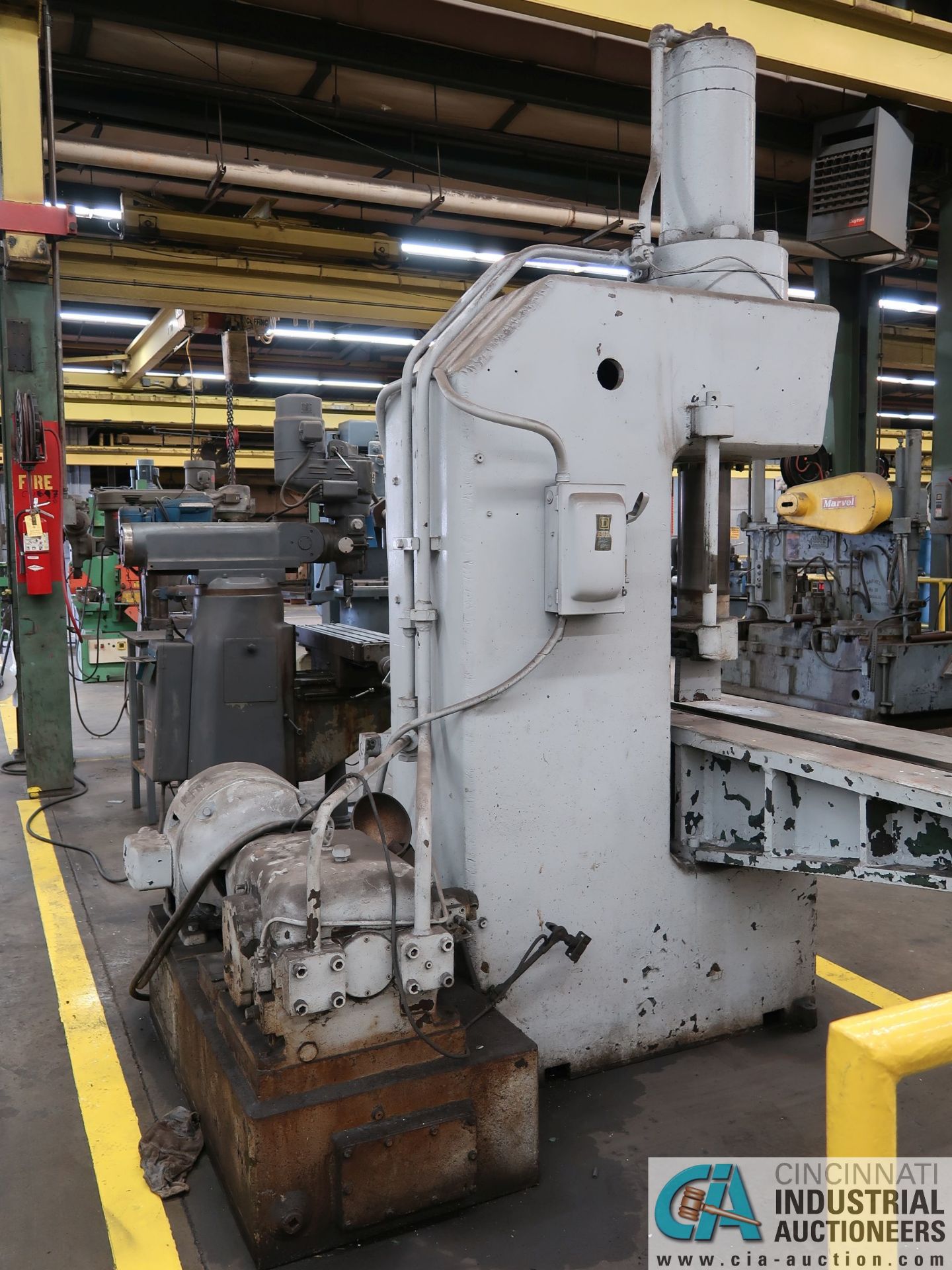 75 TON OILGEAR HYDRAULIC PRESS; S/N 31868, 96" X 24" TABLE - Image 3 of 10