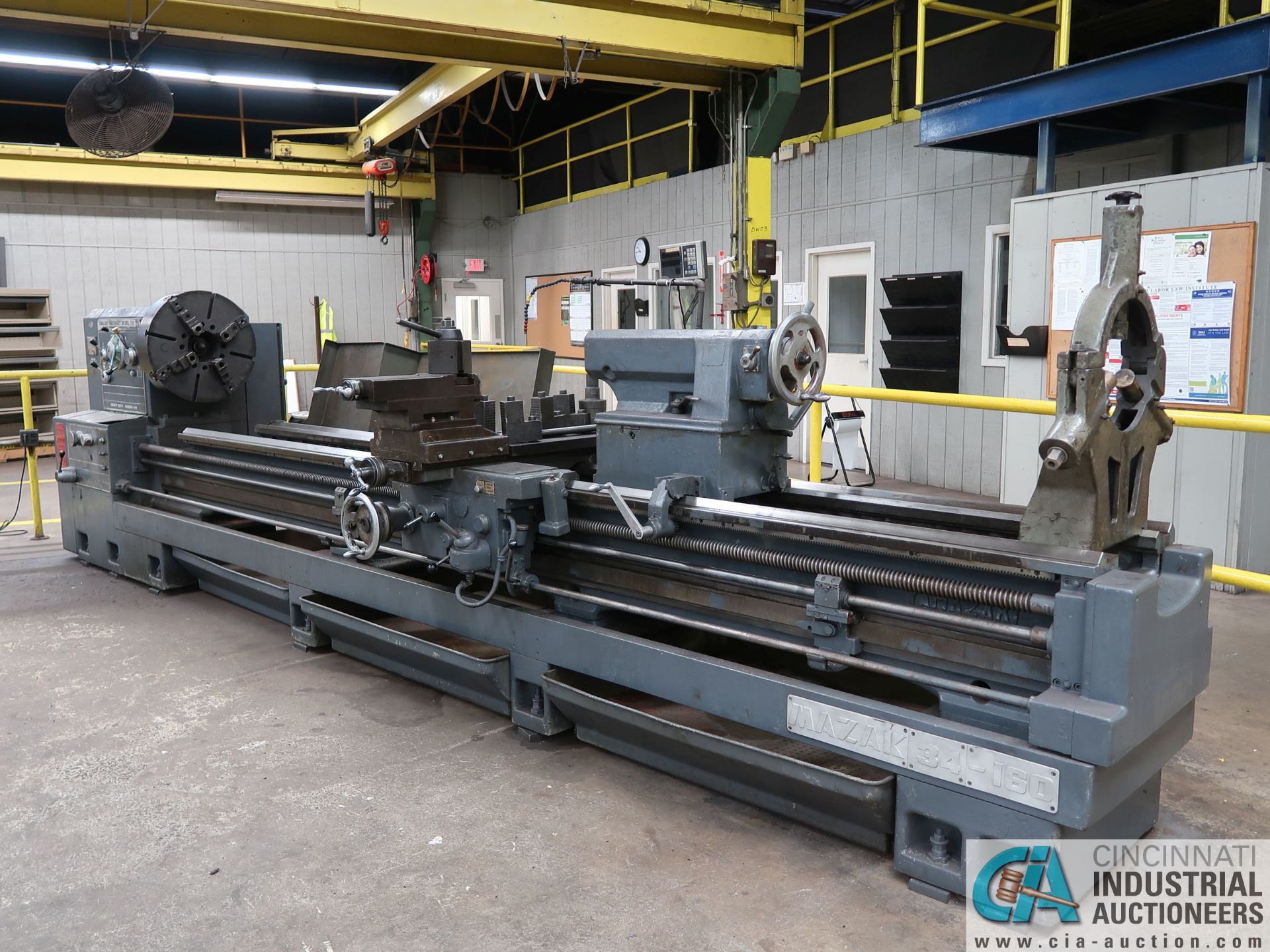 34" / 44" X 160" MAZAK MODEL 34-160 HEAVY DUTY GAP BED ENGINE LATHE; S/N 47566 - Missing Gap - Image 2 of 16