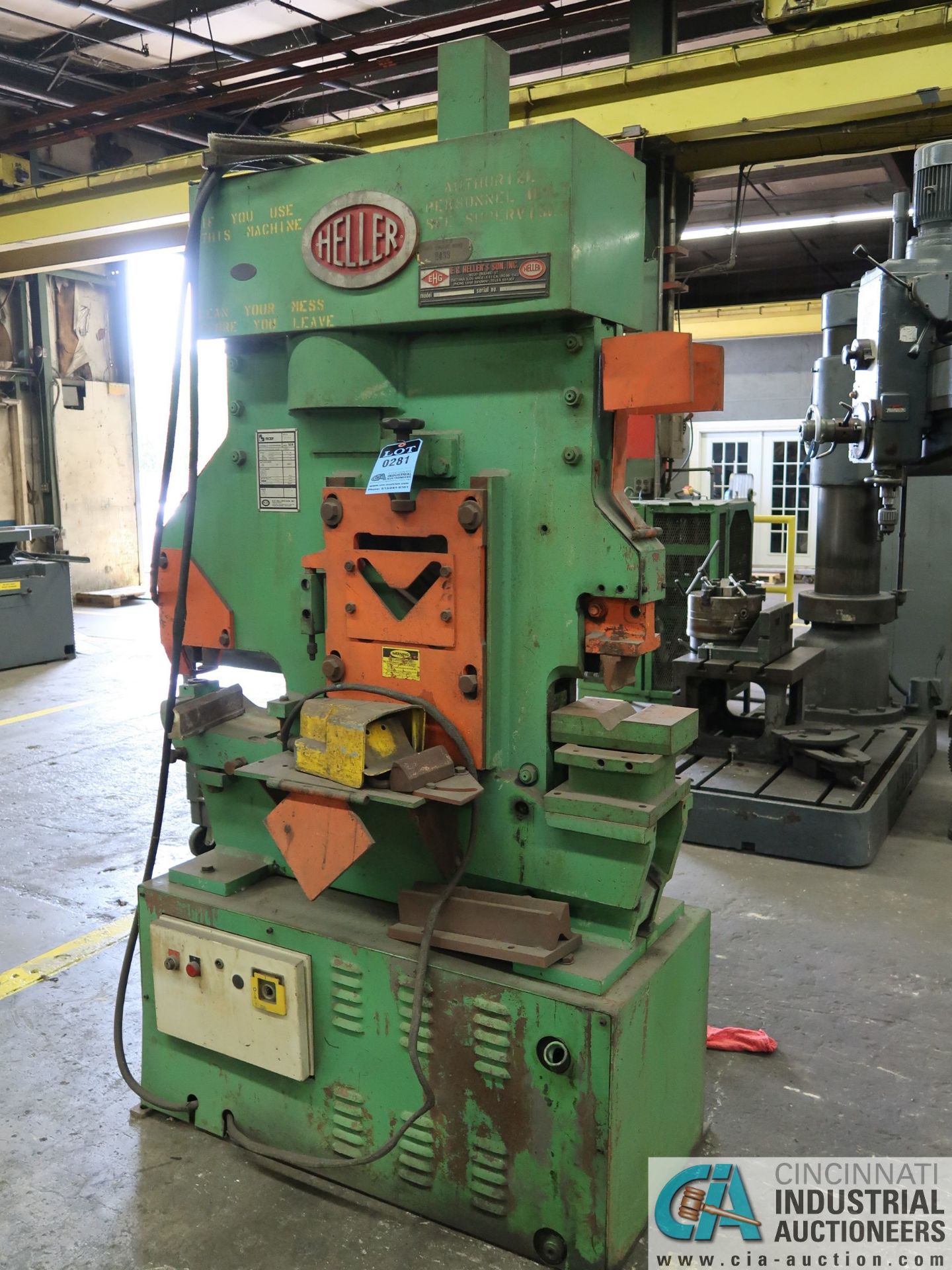 HELLER MODEL 604 IRONWORKER; S/N 21759, 66 TON PUNCH