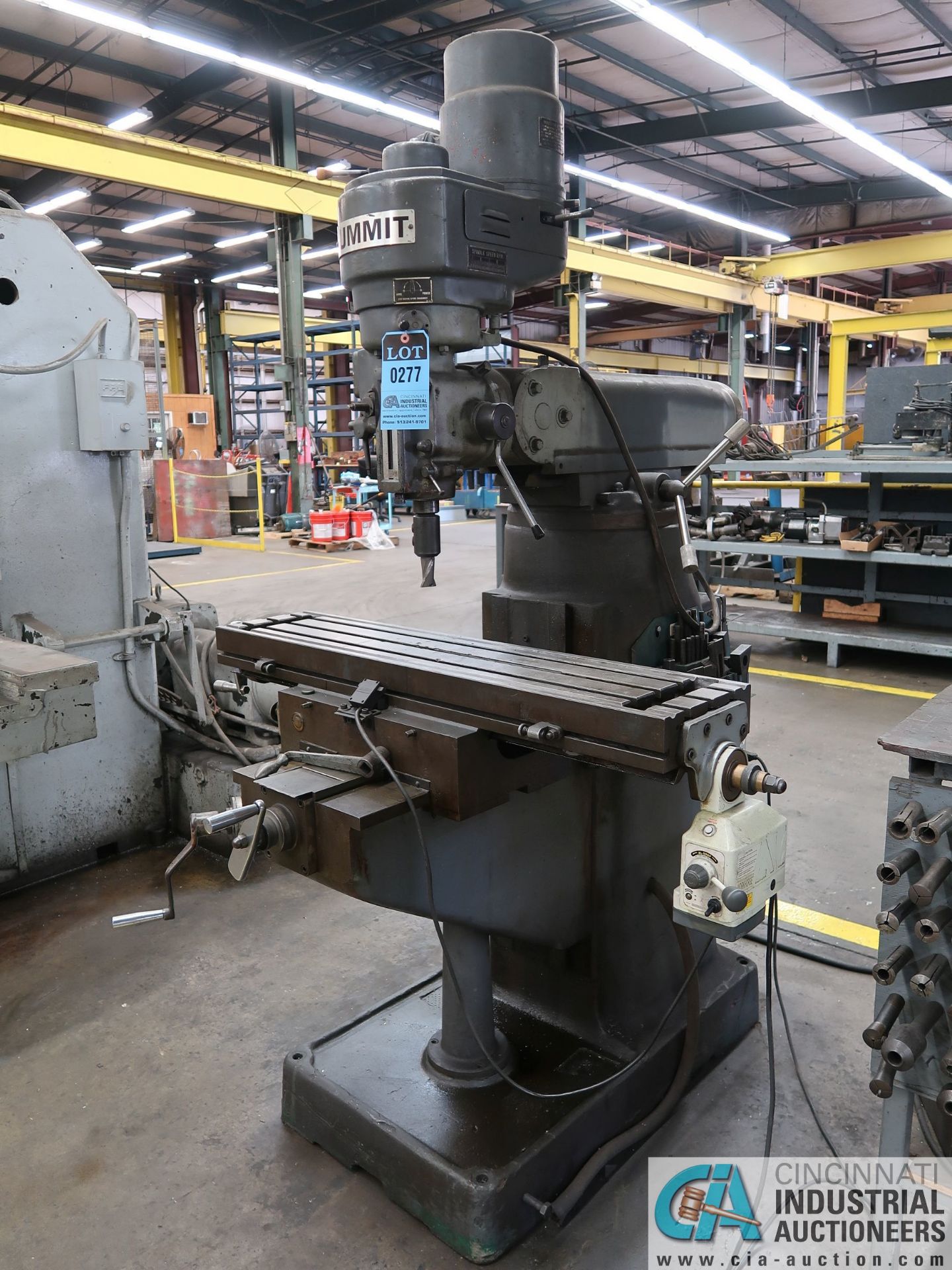 2 HP SUMMIT VERTICAL MILLING MACHINE; S/N 250, 44" X 10" POWER TABLE, 78-4,800 RPM - Image 2 of 9