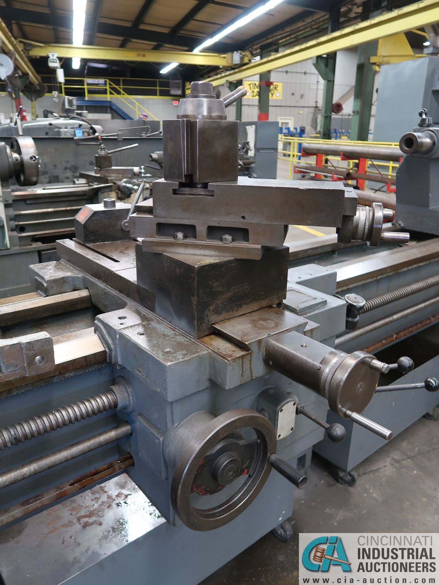 30" / 40" X 80" SUMMIT MODEL 30-4X80 GAP BED LATHE; S/N 770513, 24" 4-JAW CHUCK, TAIL STOCK, - Image 3 of 14