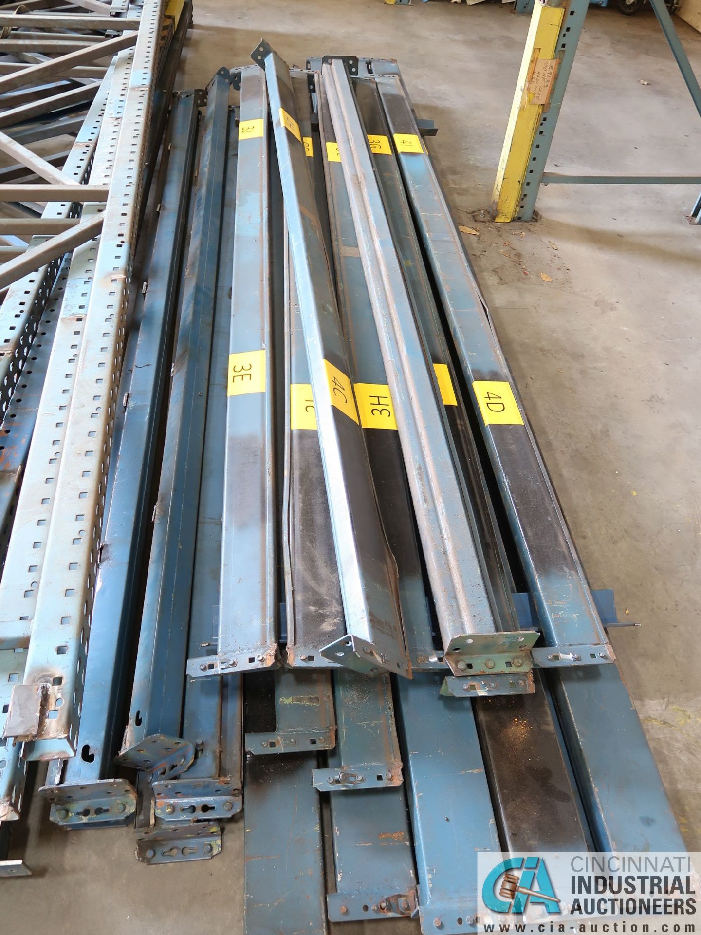 (LOT) (3) 42" X 180" AND (4) 38" X 180" UPRIGHTS, (9) 108", (6) 118", (7) 144" CROSSBEAMS ** - Image 5 of 5