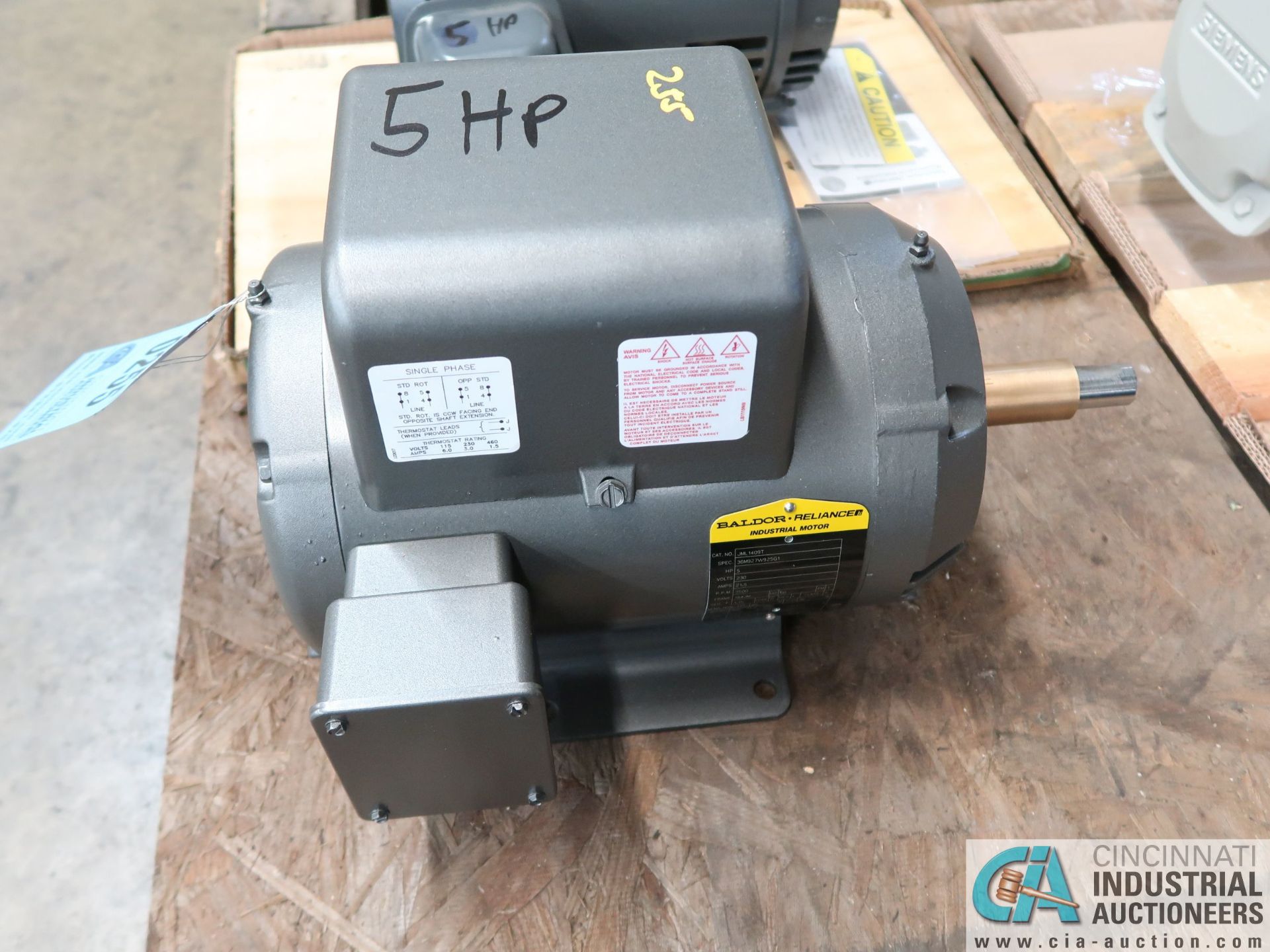 5 HP BALDOR CAT JML1409T ELECTRIC MOTOR, 3,500 RPM (NEW)