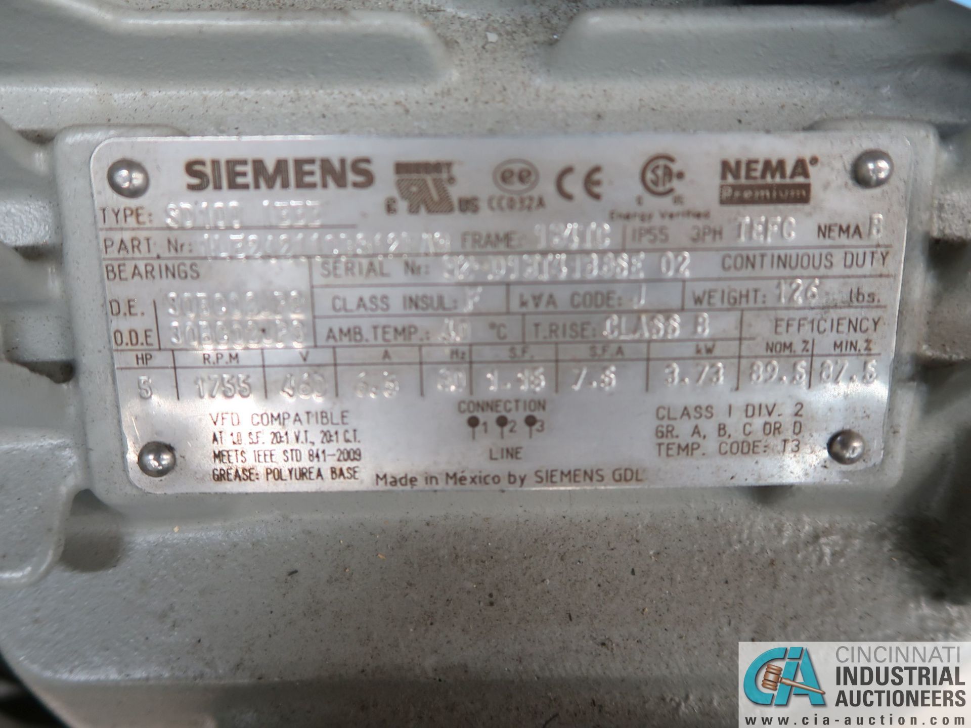 5 HP SIEMENS TYPE SD100 IEEE ELECTRIC MOTOR, 1,755 RPM (NEW) - Image 2 of 2