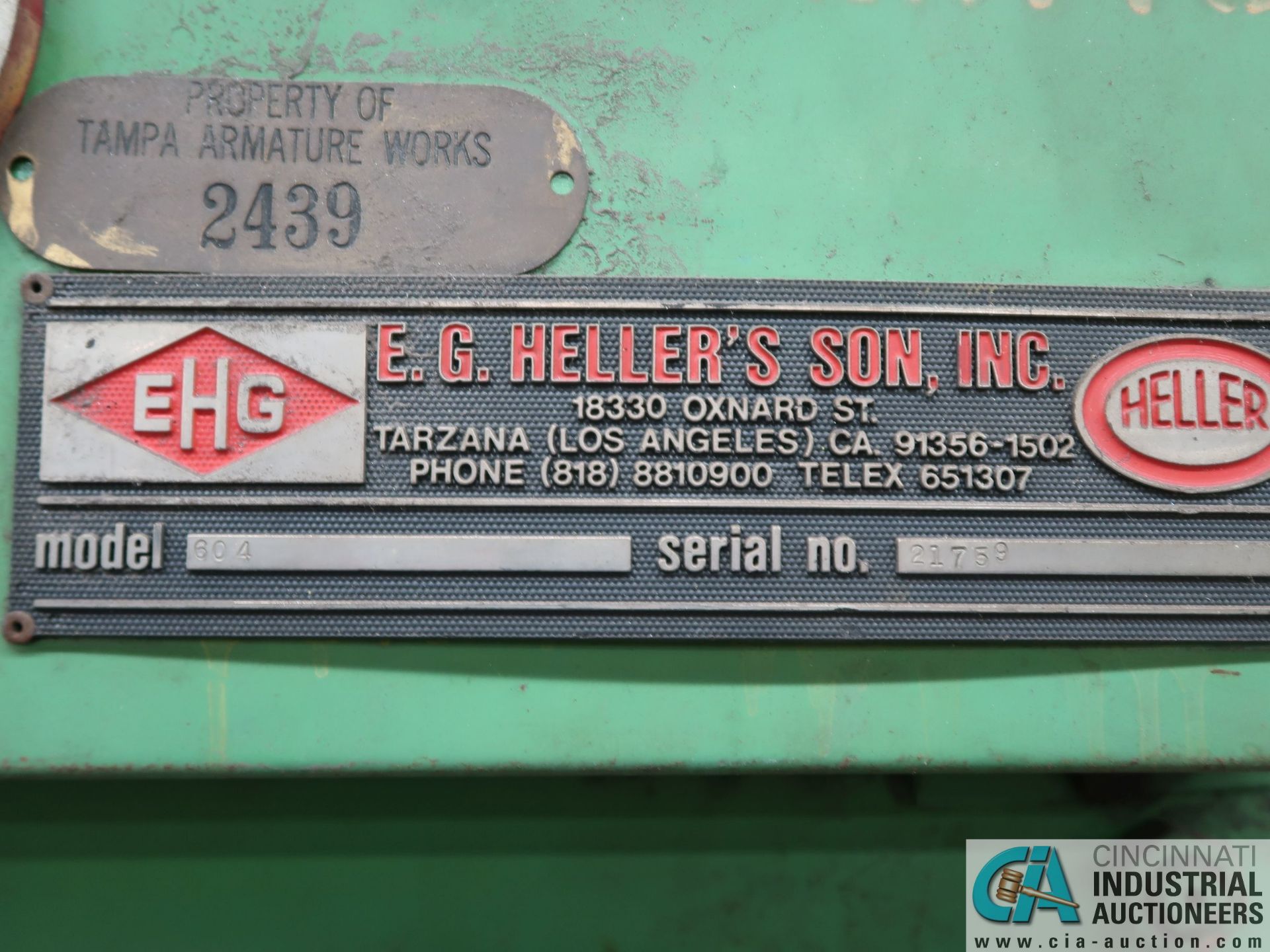 HELLER MODEL 604 IRONWORKER; S/N 21759, 66 TON PUNCH - Image 8 of 9