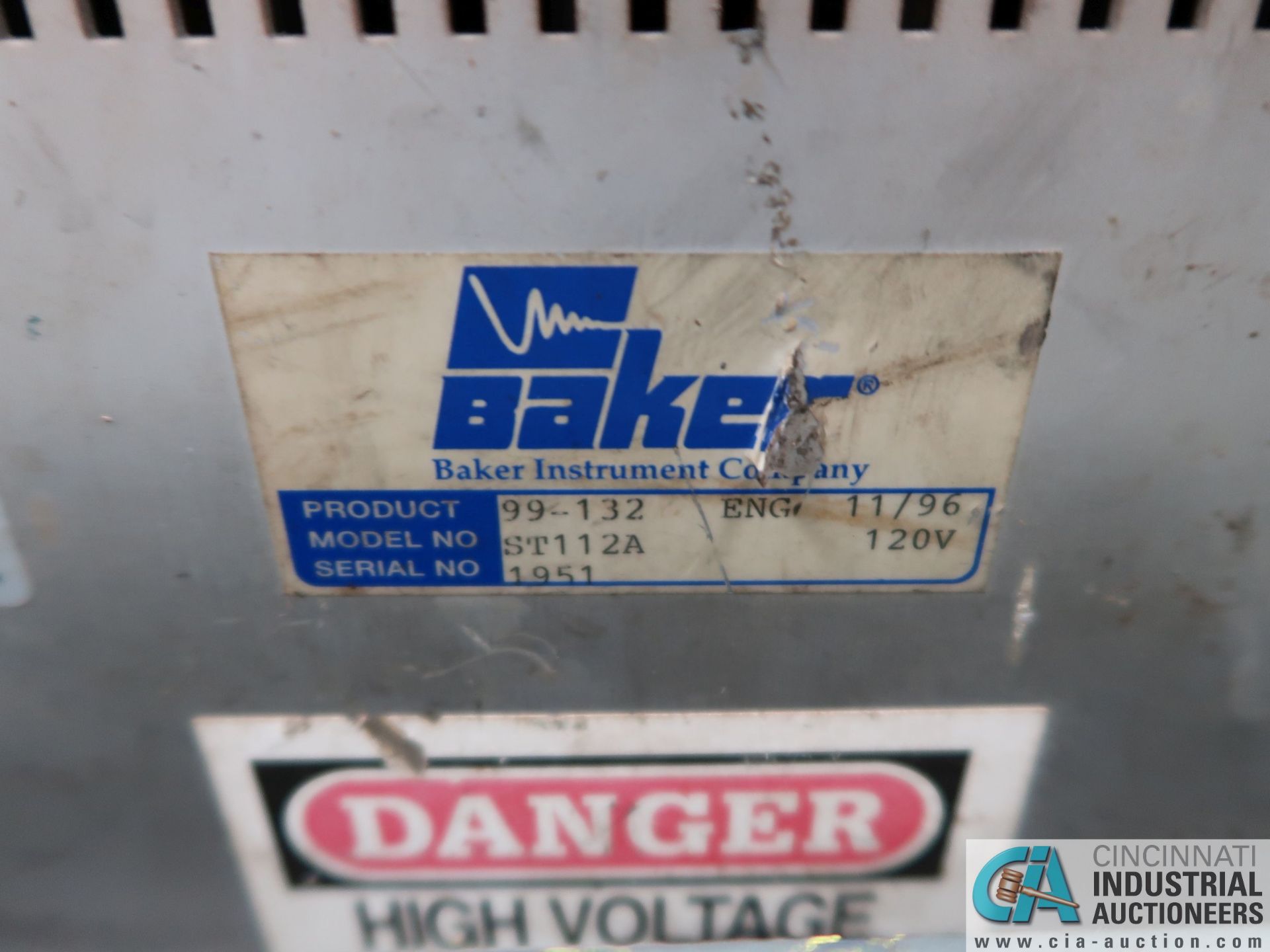 BAKER MODEL ST112A 12 KV SURGE AND HIPOT TESTER; S/N 1951 - Image 2 of 2