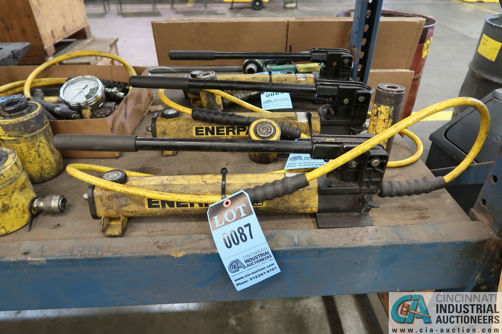 ENERPAC MANUAL HYDRAULIC PUMP WITH 10 TON JACK